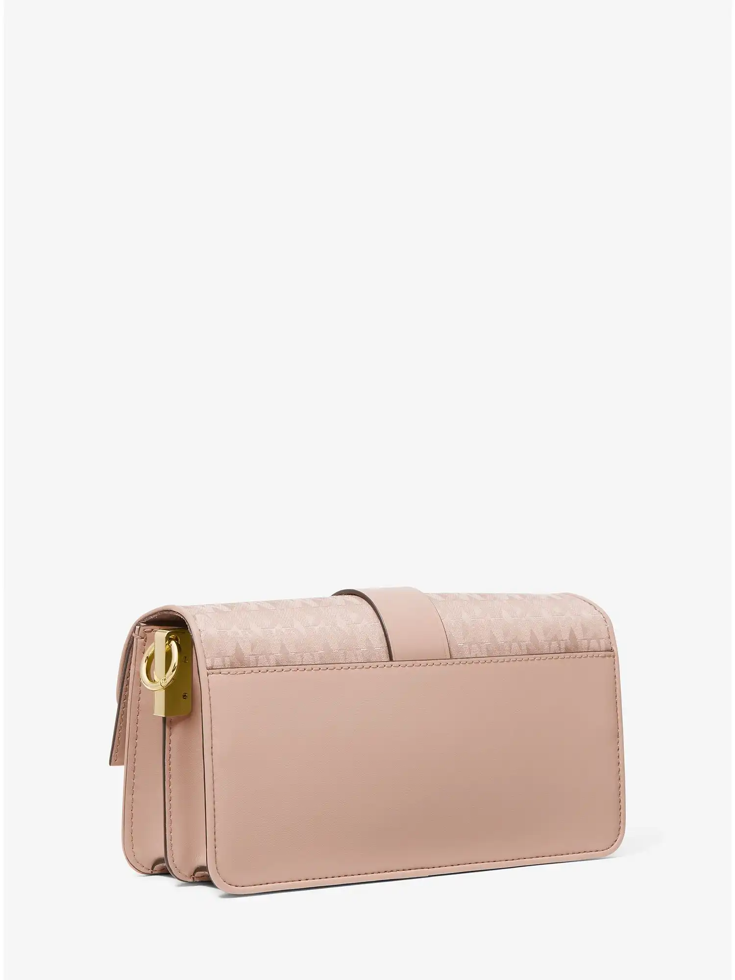 greenwich medium logo jacquard shoulder bag fawn