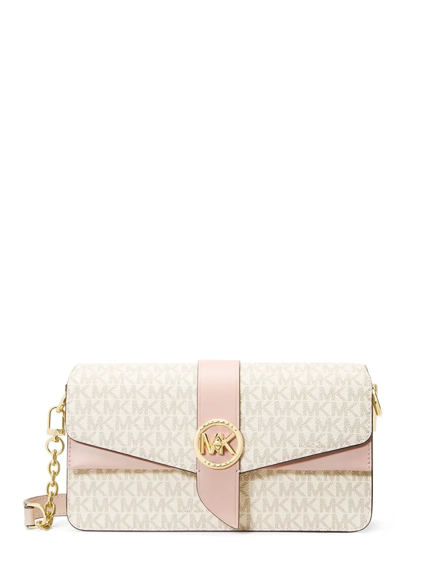 greenwich medium logo shoulder bag vanilla soft pink