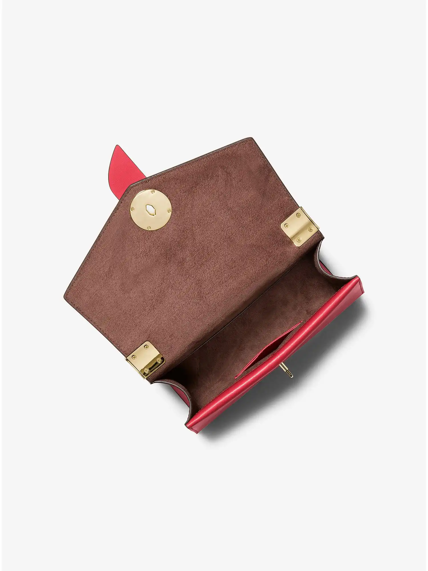 greenwich medium saffiano leather satchel crimson