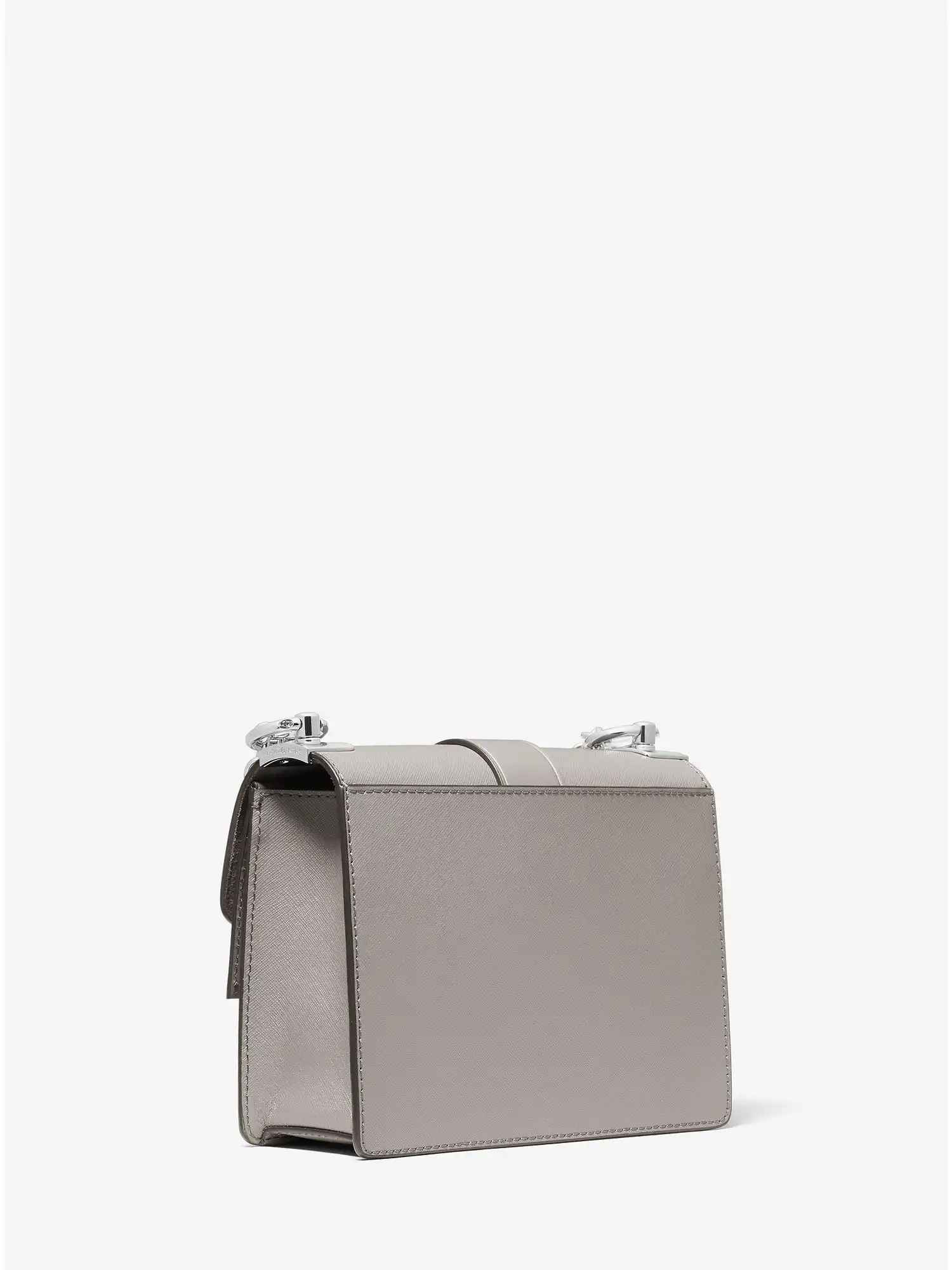 greenwich small saffiano leather crossbody bag pearl grey