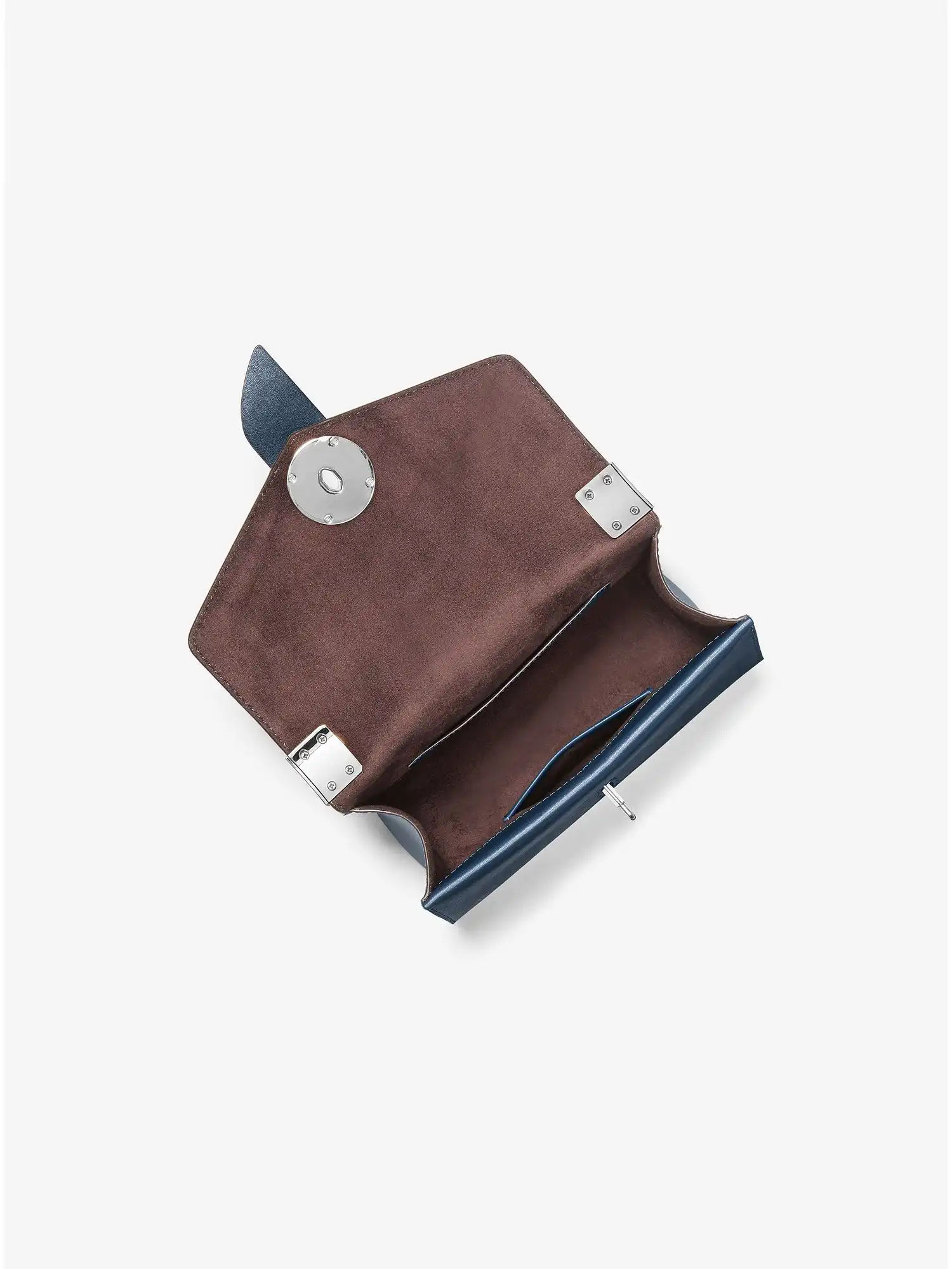 greenwich small studded quilted faux leather crossbody bag navy