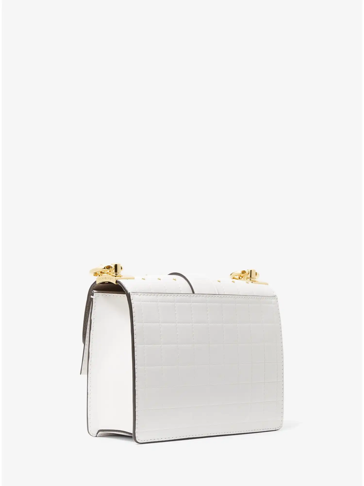 greenwich small studded quilted faux leather crossbody bag optic white