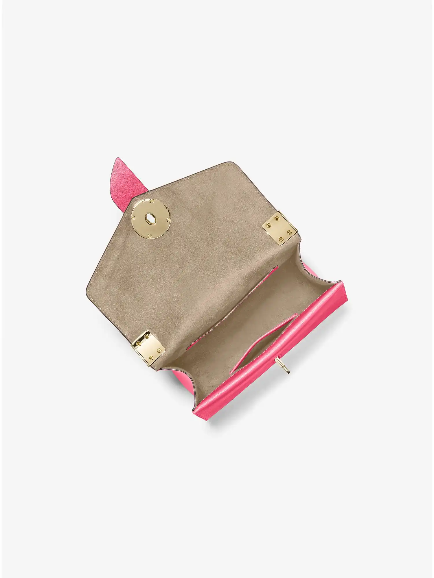 greenwich small studded quilted faux leather crossbody bag rubin red