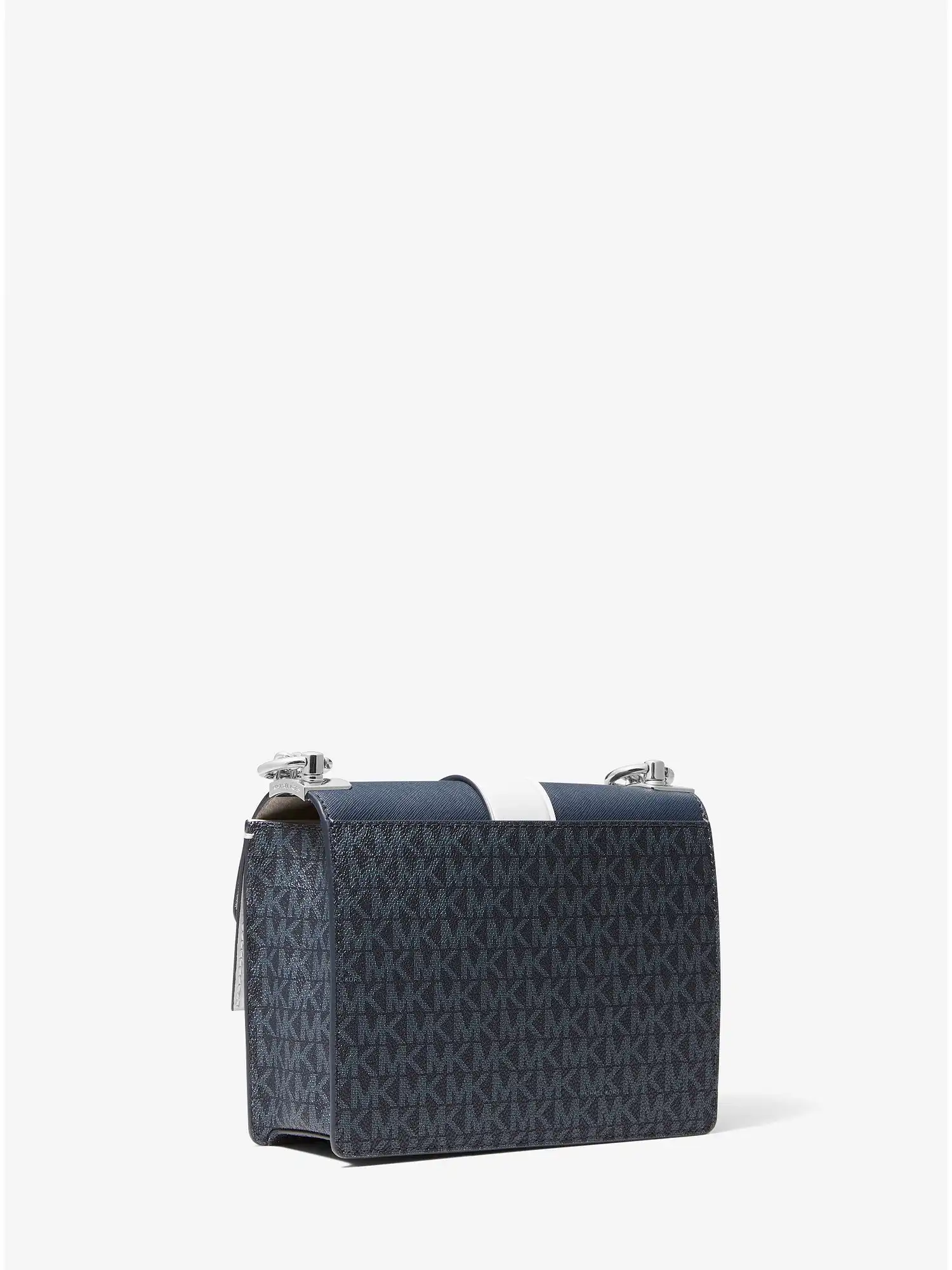 greenwich small two tone logo and saffiano leather crossbody bag adm plbl opw