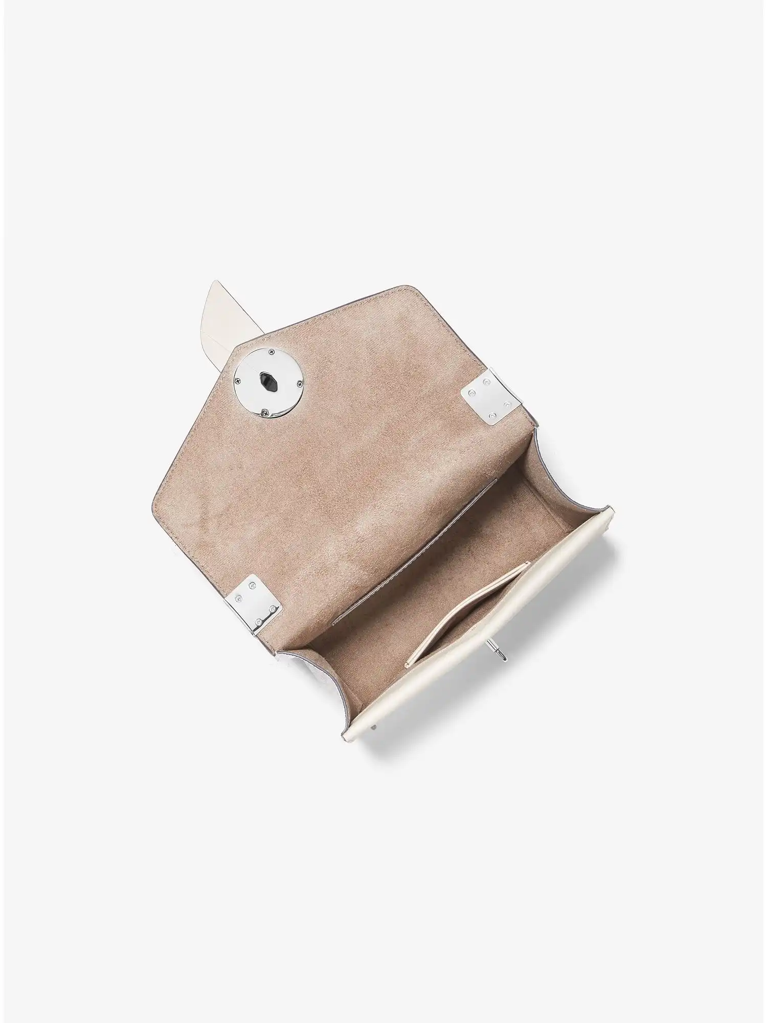 greenwich small two tone logo and saffiano leather crossbody bag chambray multi