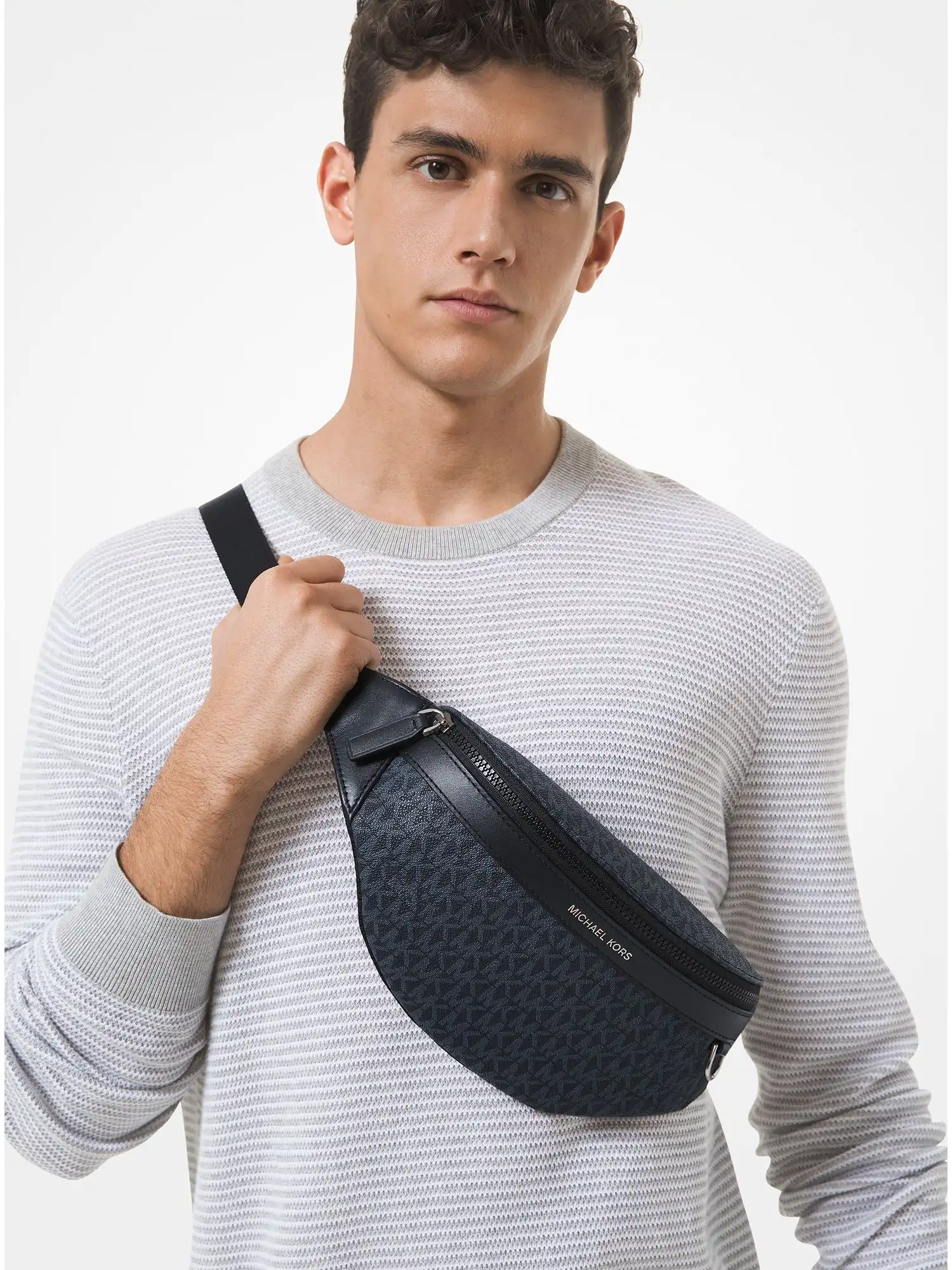 greyson logo sling pack admrl plblue