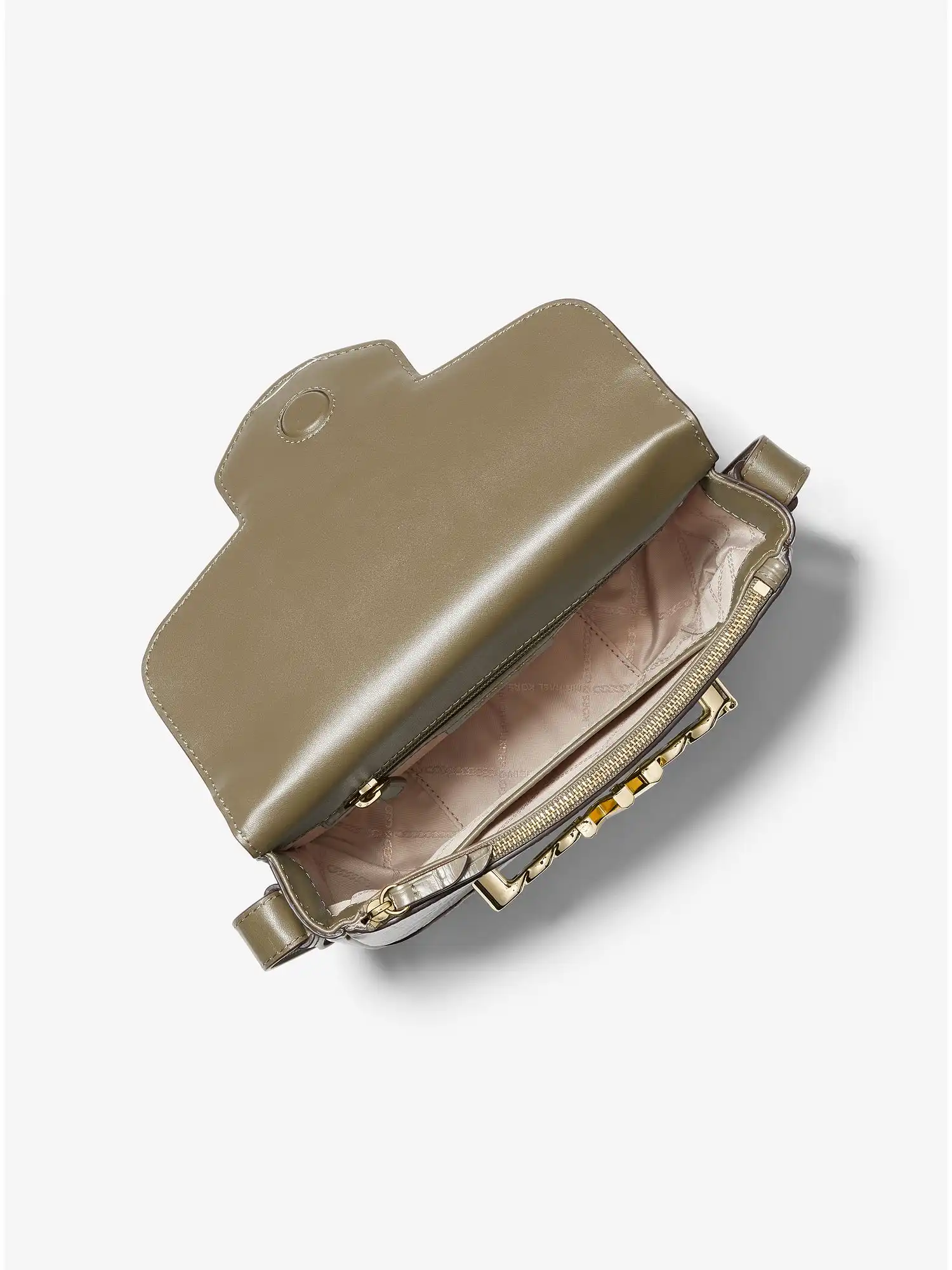 hally medium crocodile embossed leather crossbody bag dusty sage