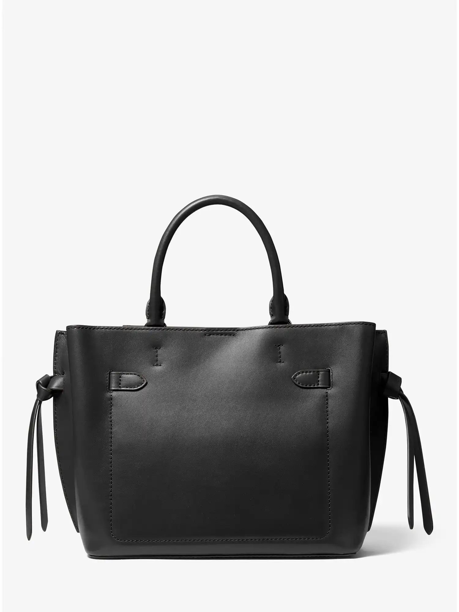 hamilton legacy large leather belted satchel black