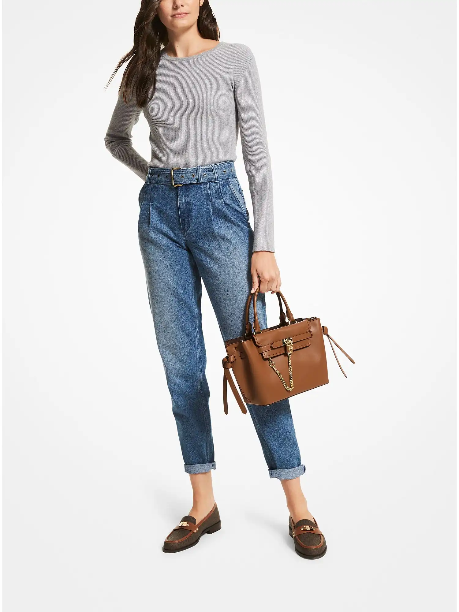 hamilton legacy small leather belted satchel luggage