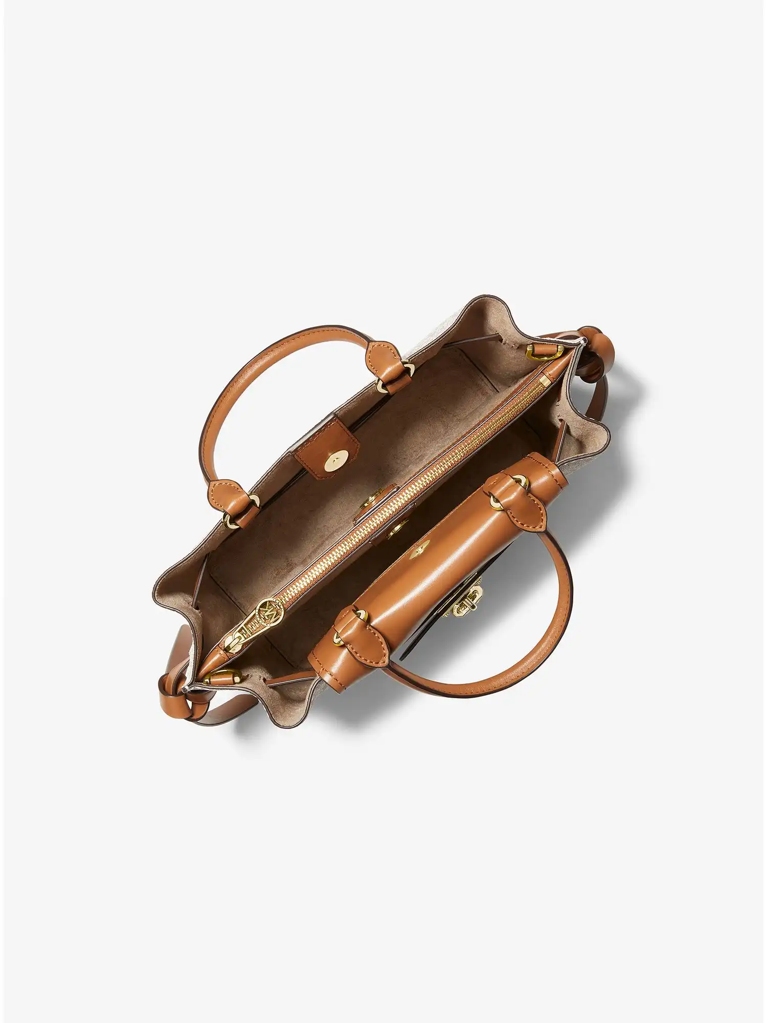 hamilton legacy small logo belted satchel vanilla acorn