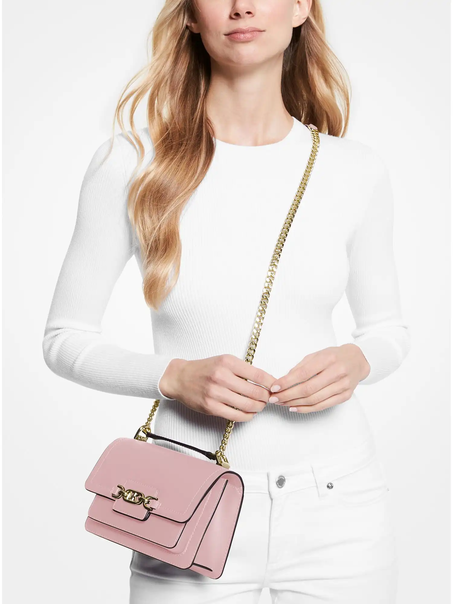 heather extra small leather crossbody bag smokey rose