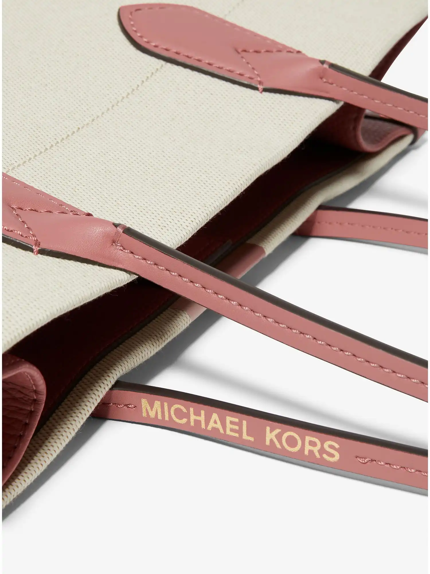 heidi large stripe canvas tote bag rose multi