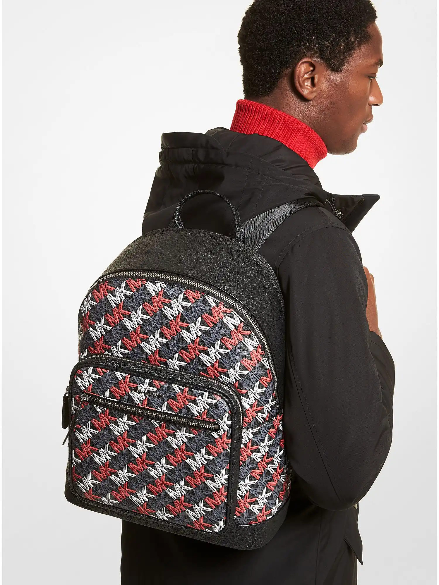 hudson graphic logo backpack black crimson