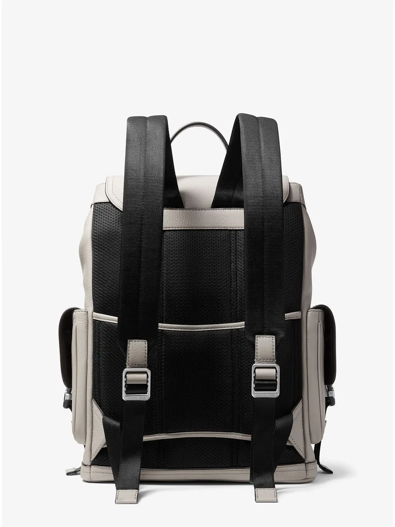 hudson leather backpack pearl grey