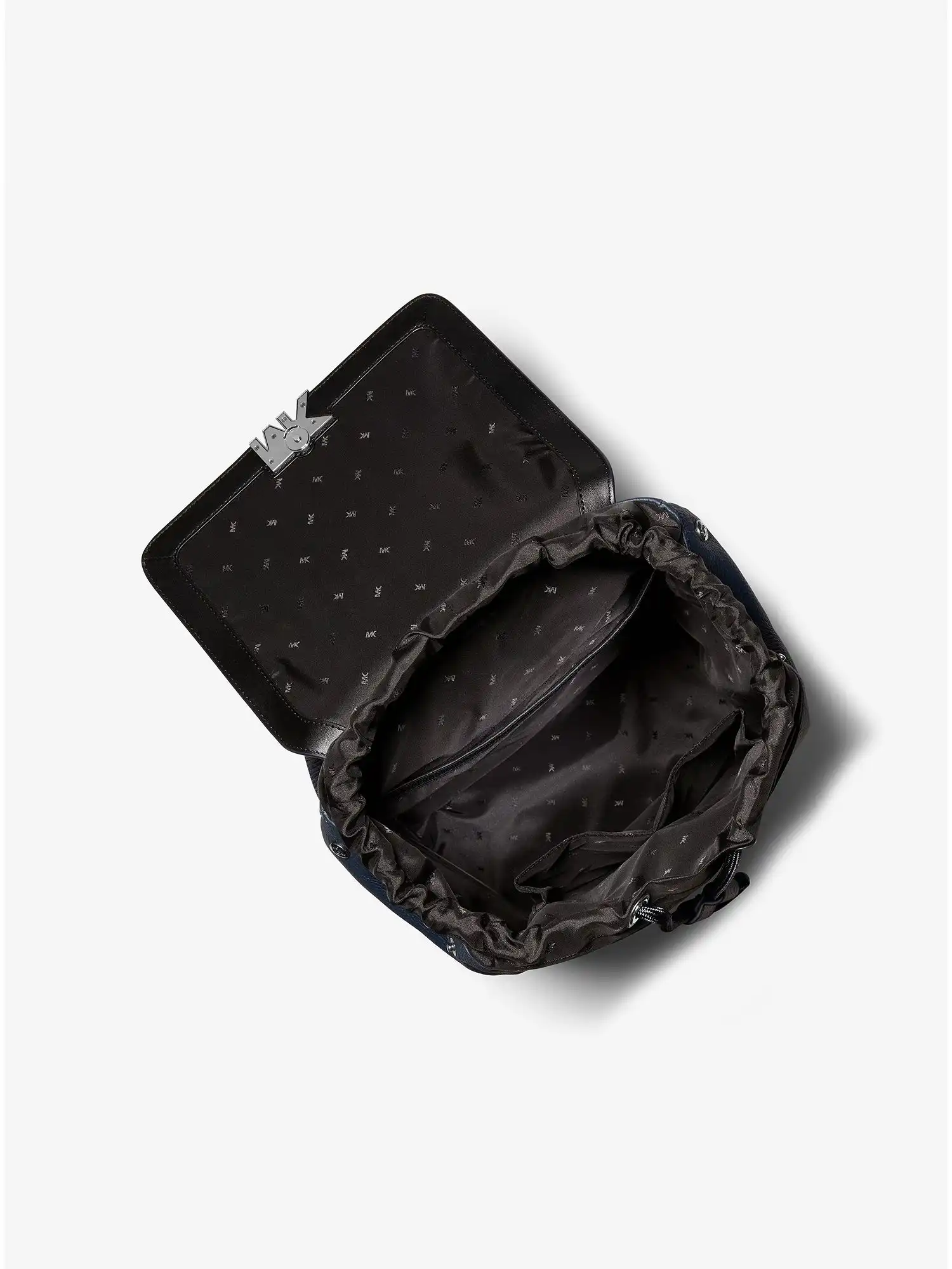 hudson logo stripe and leather backpack admiral mlti