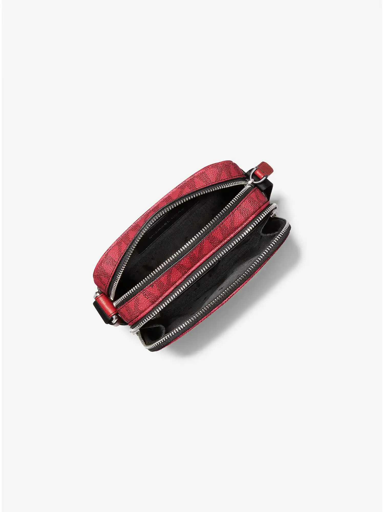 hudson pebbled leather crossbody bag crimson