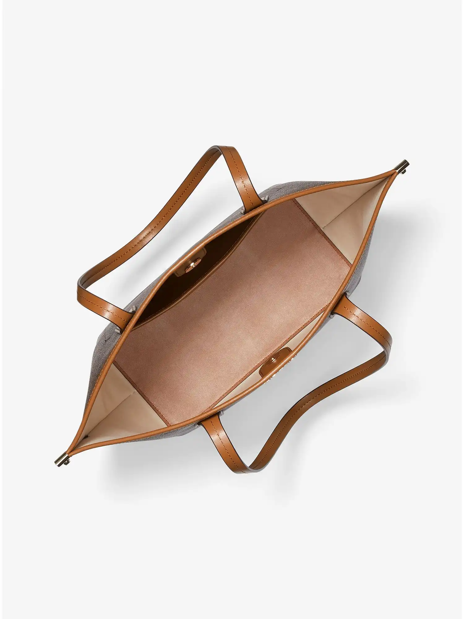 jane large logo tote bag brn acorn