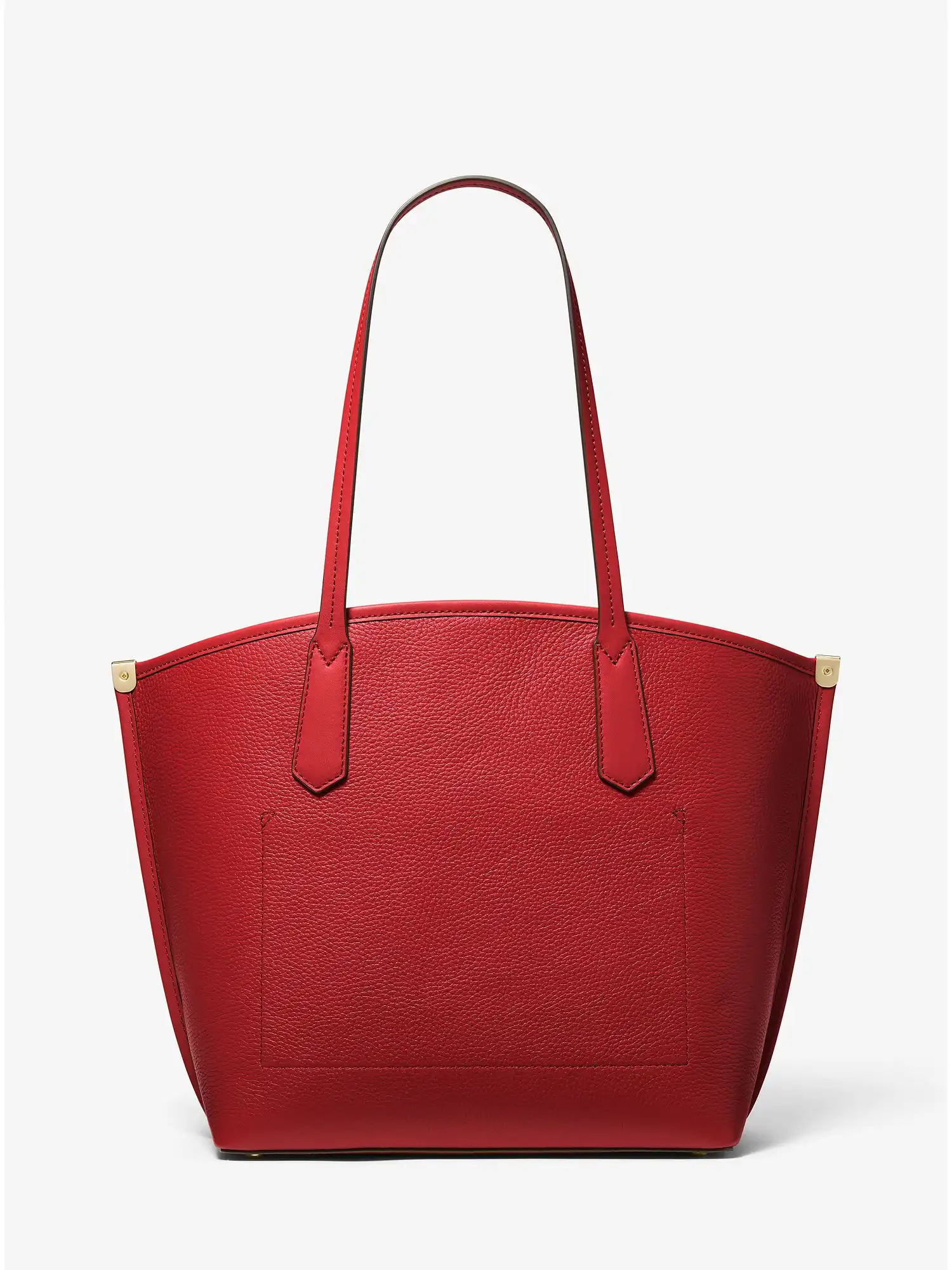 jane large pebbled leather tote bag crimson