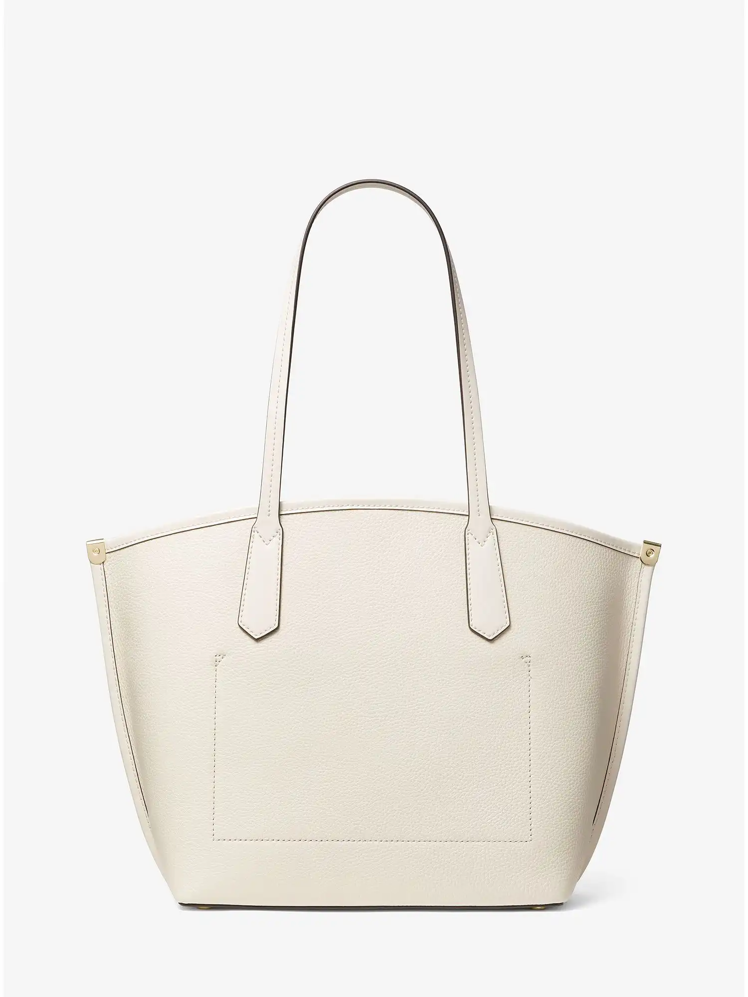 jane large pebbled leather tote bag lt cream