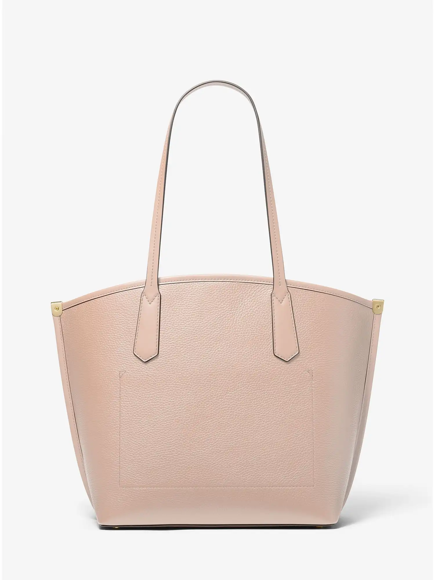 jane large pebbled leather tote bag soft pink
