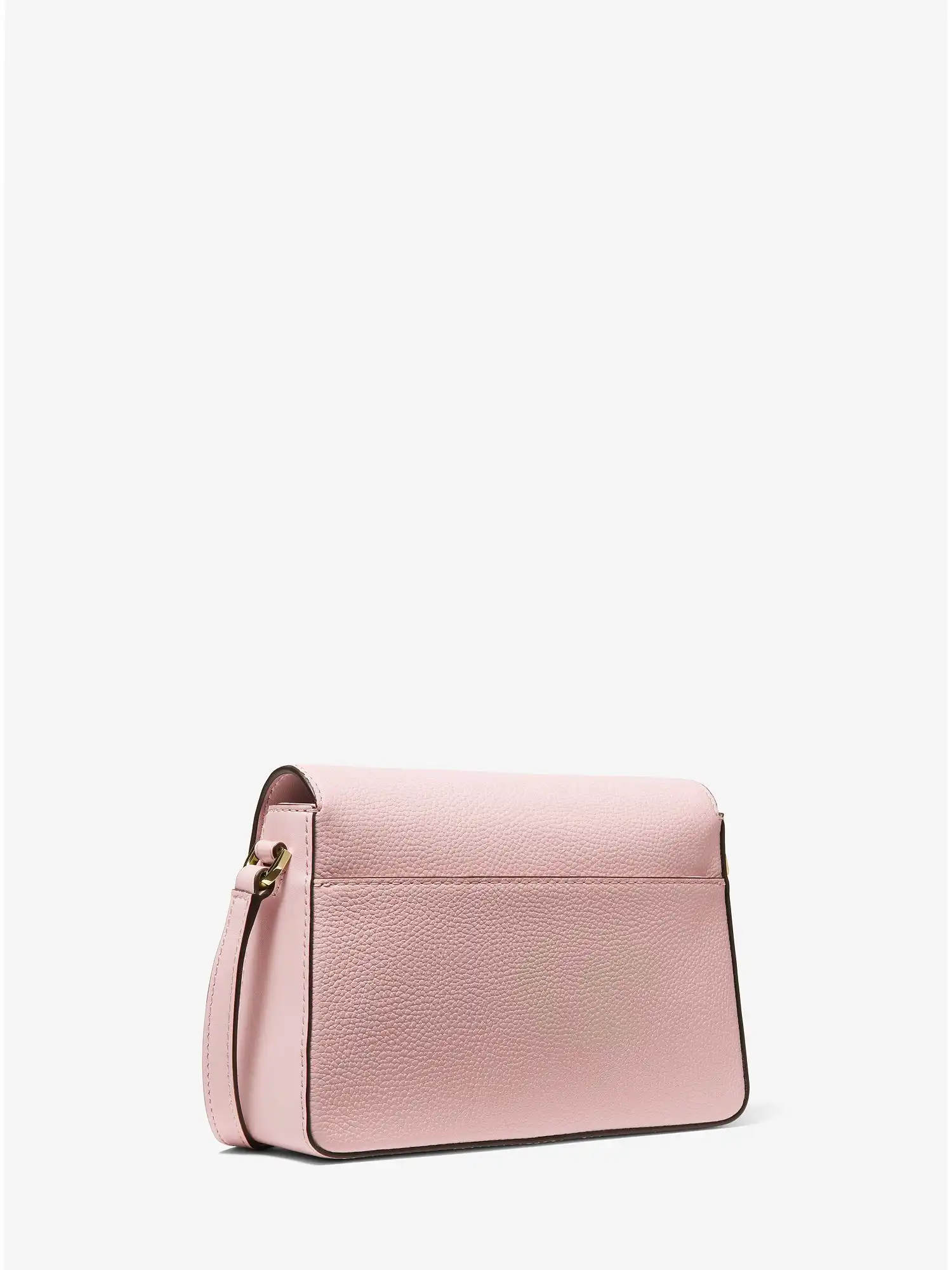jessie small pebbled leather shoulder bag powder blush