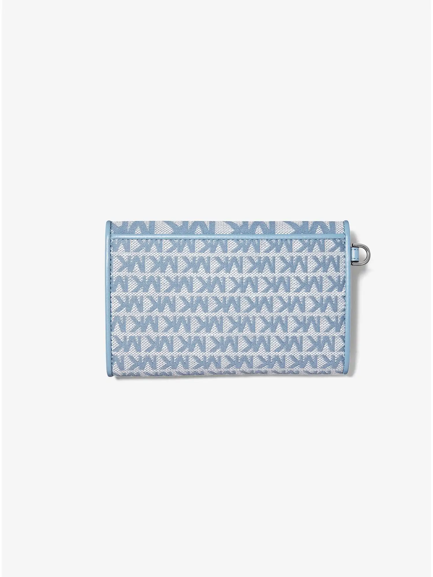 jet set charm logo jacquard smartphone wallet chambray