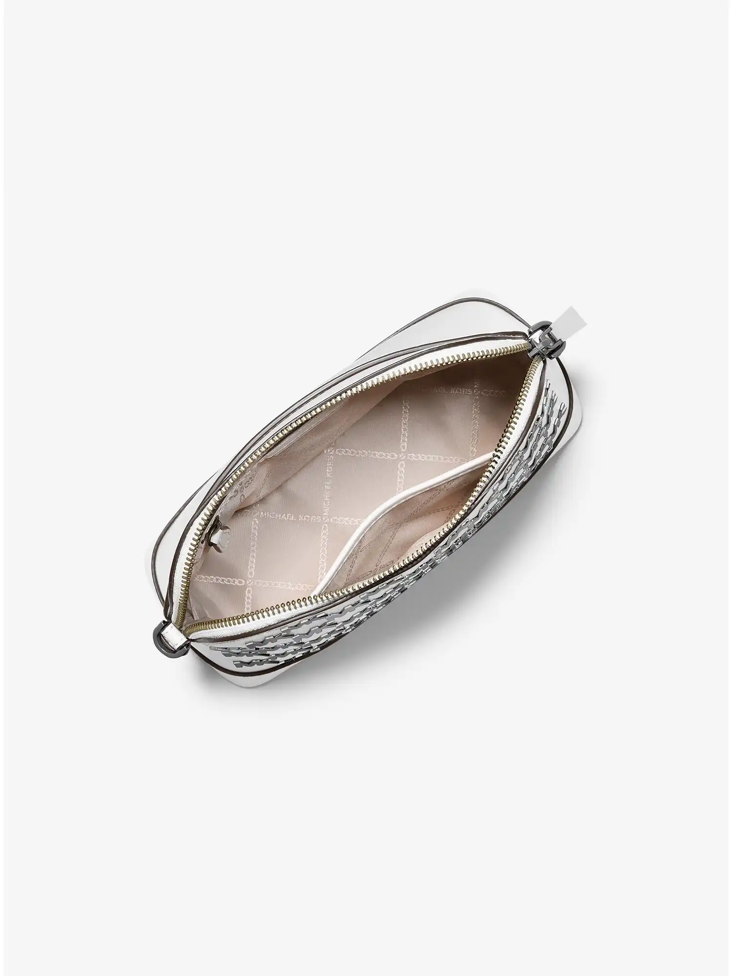 jet set large embellished faux leather dome crossbody bag optic white