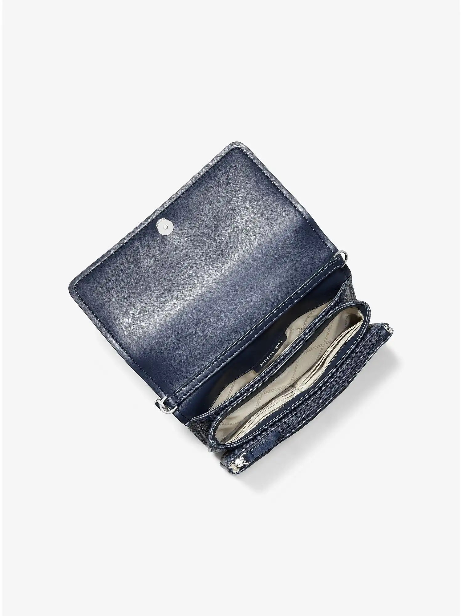 jet set large logo crossbody bag admrl plblue