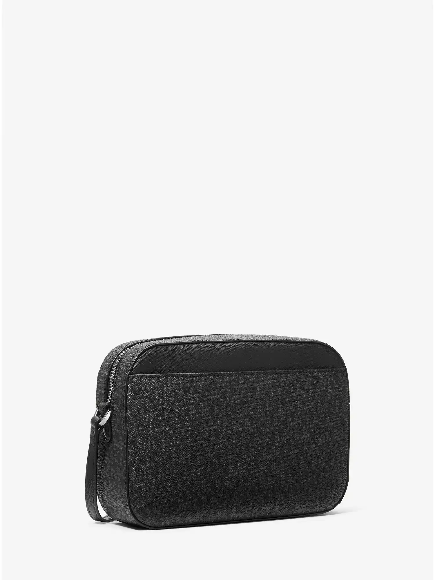 jet set large logo crossbody bag black