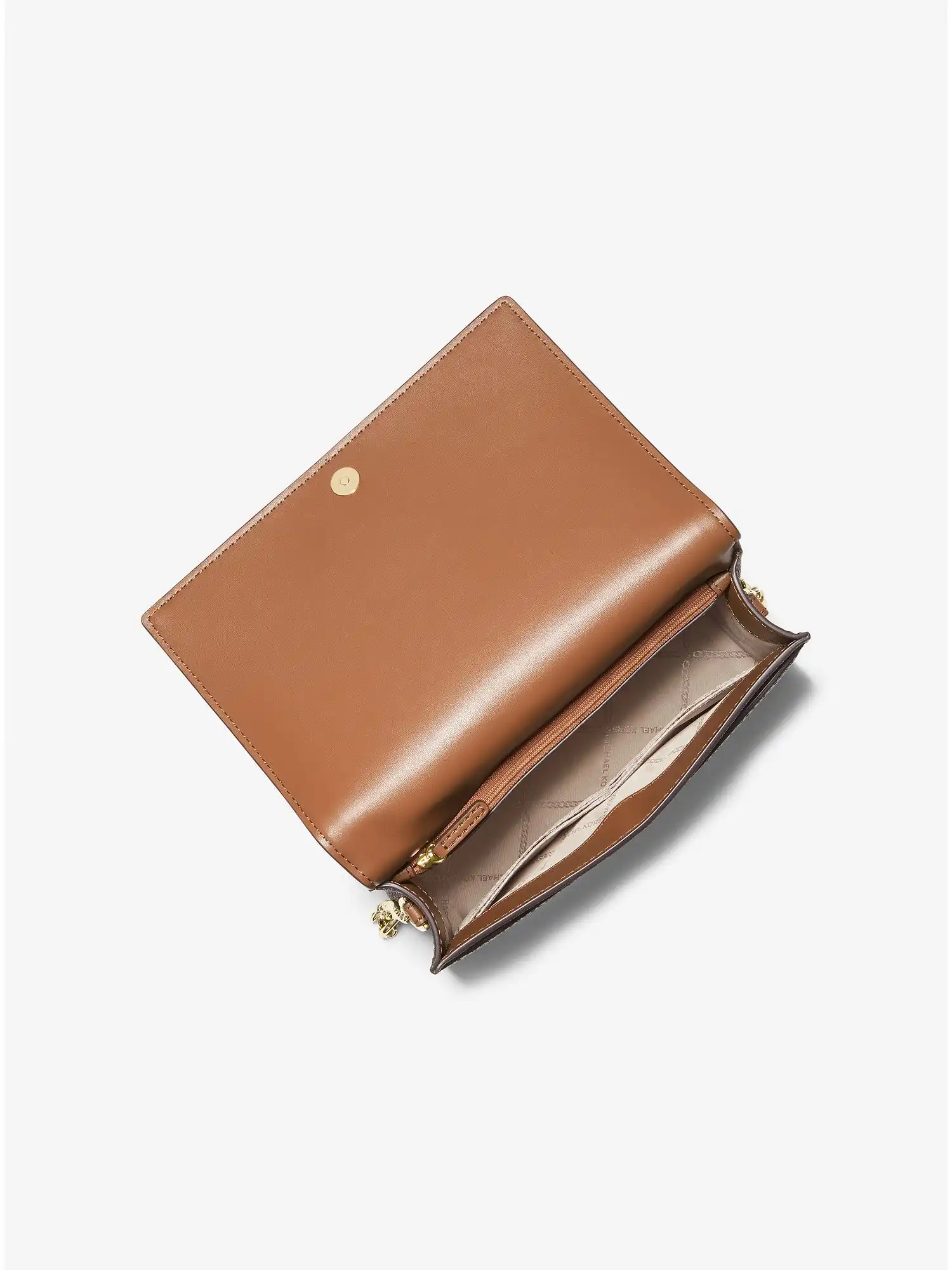 jet set large logo crossbody bag brn acorn