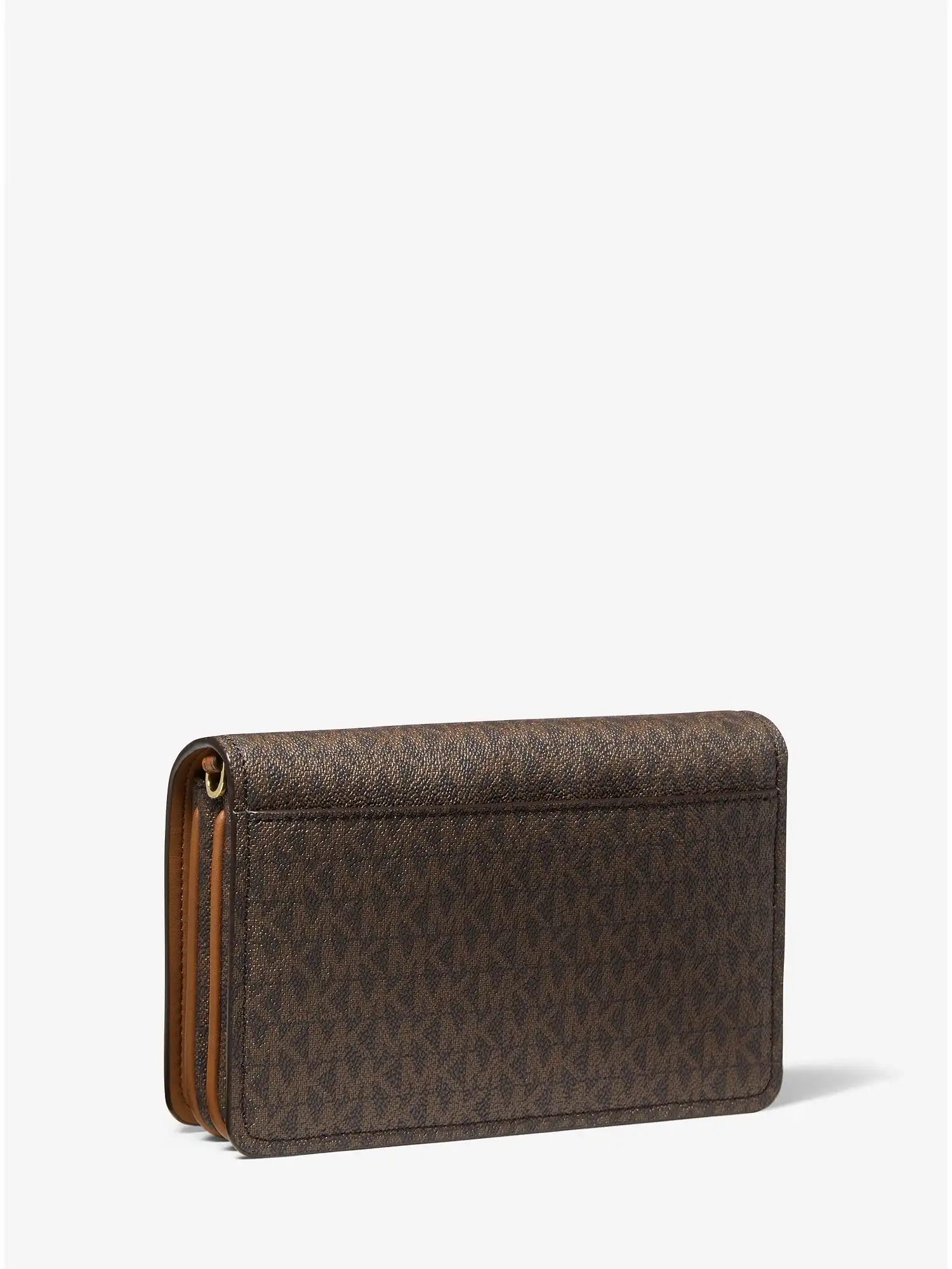 jet set large logo crossbody bag brn acorn