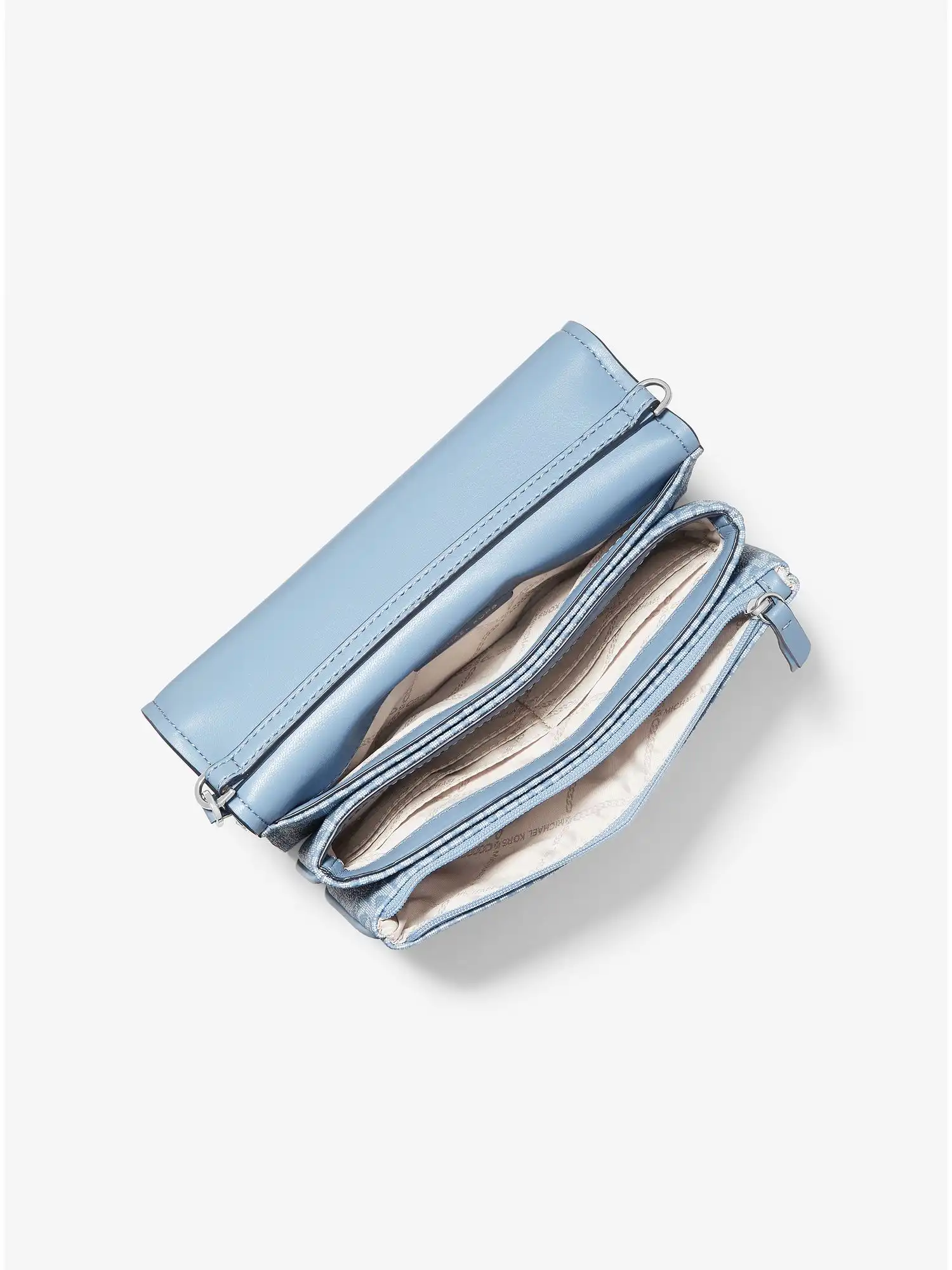 jet set large logo crossbody bag chambray