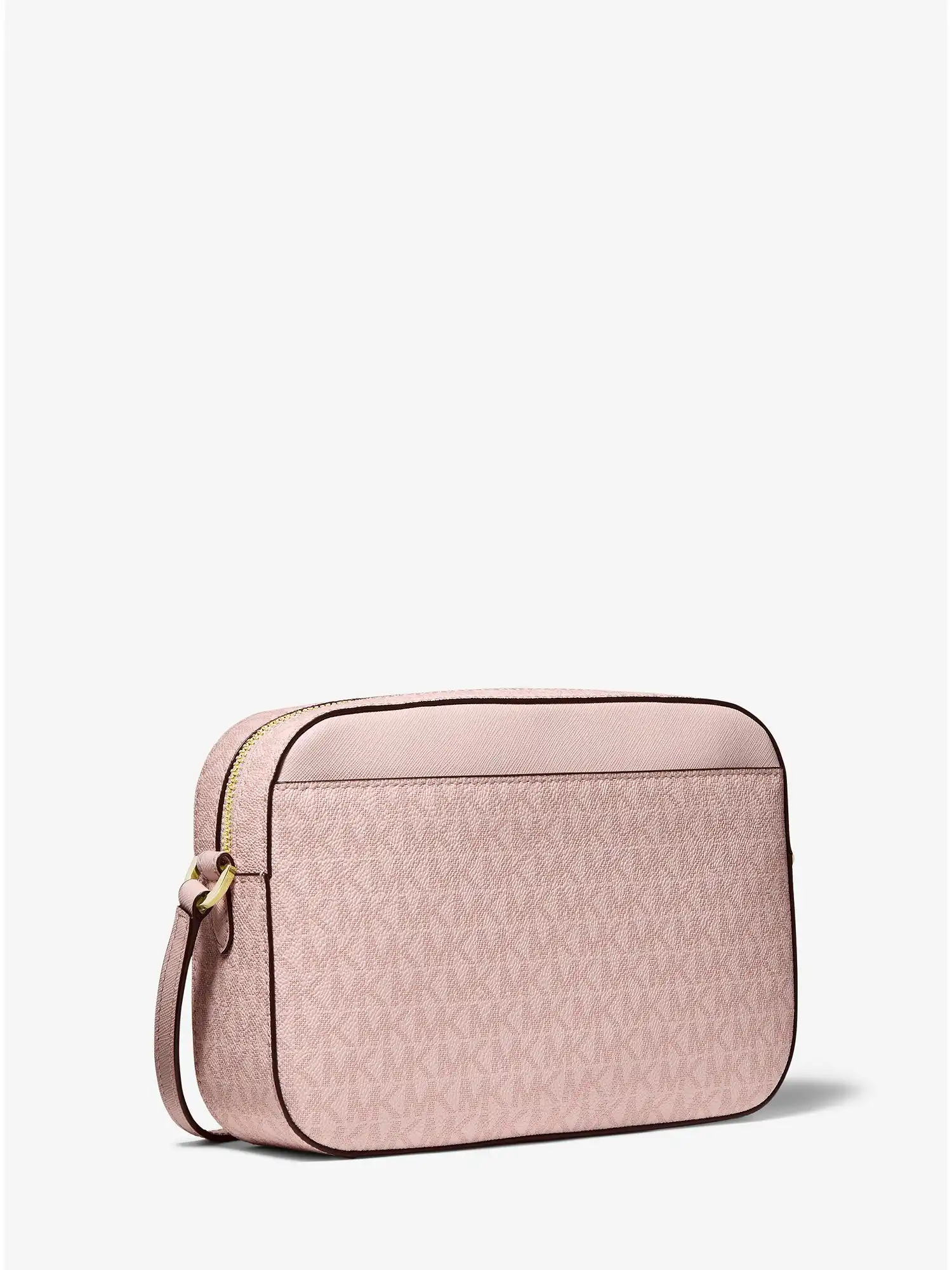 jet set large logo crossbody bag dark powder blush