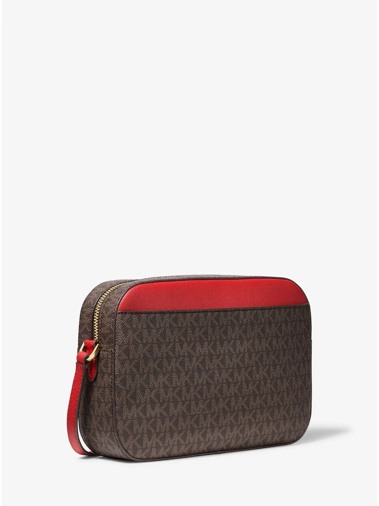 jet set large logo crossbody bag flame