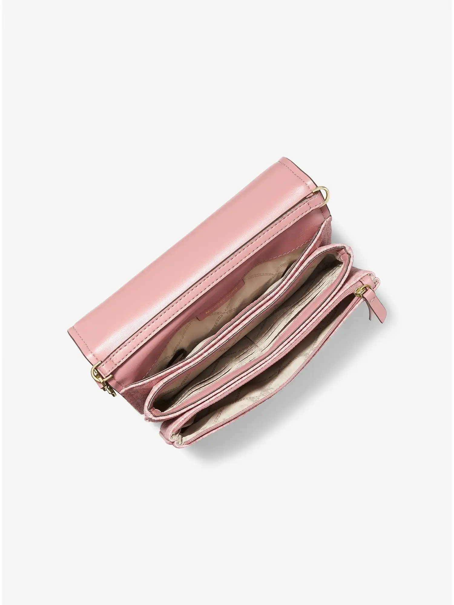 jet set large logo crossbody bag rose