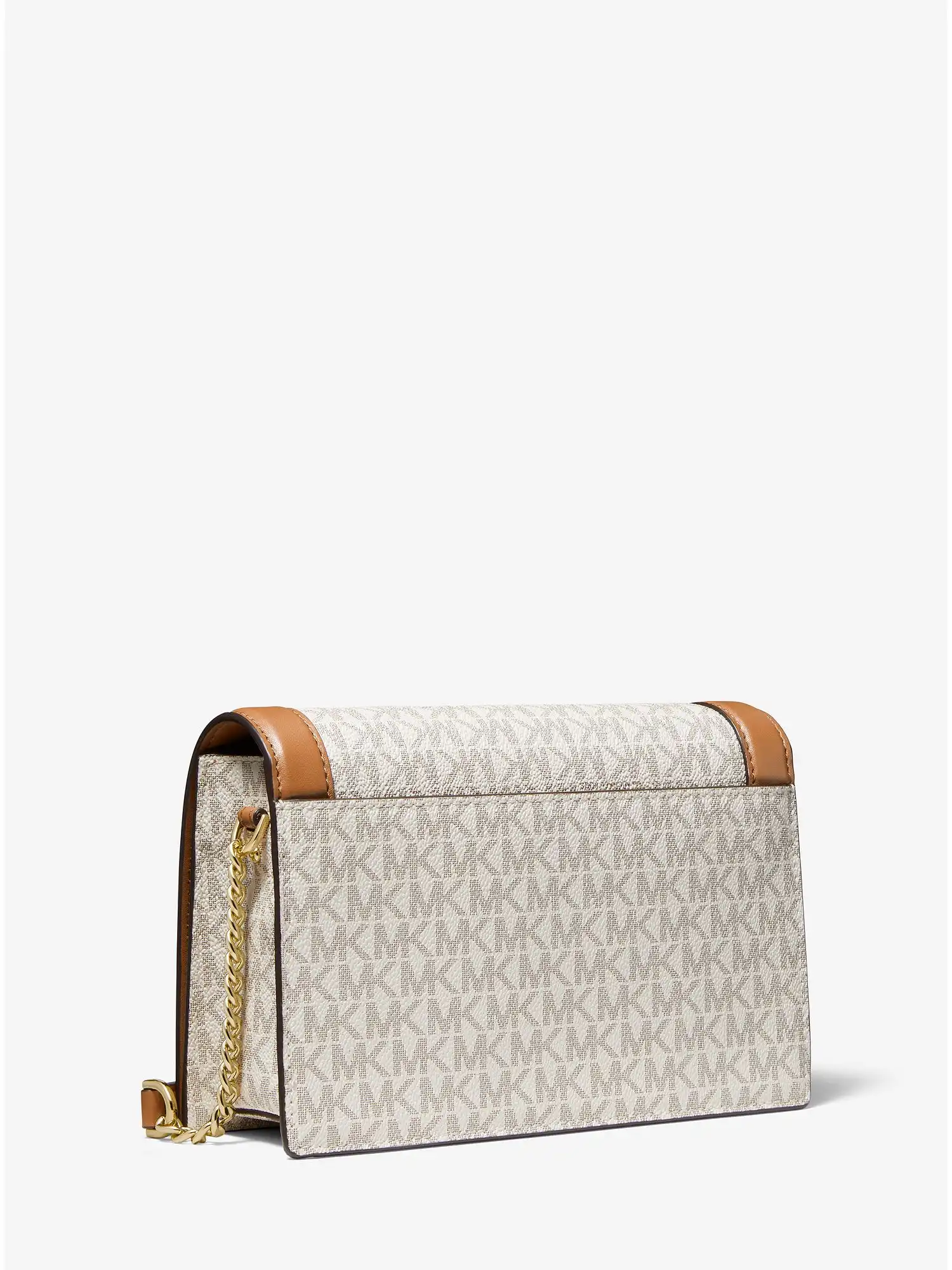 jet set large logo crossbody bag vanilla acorn