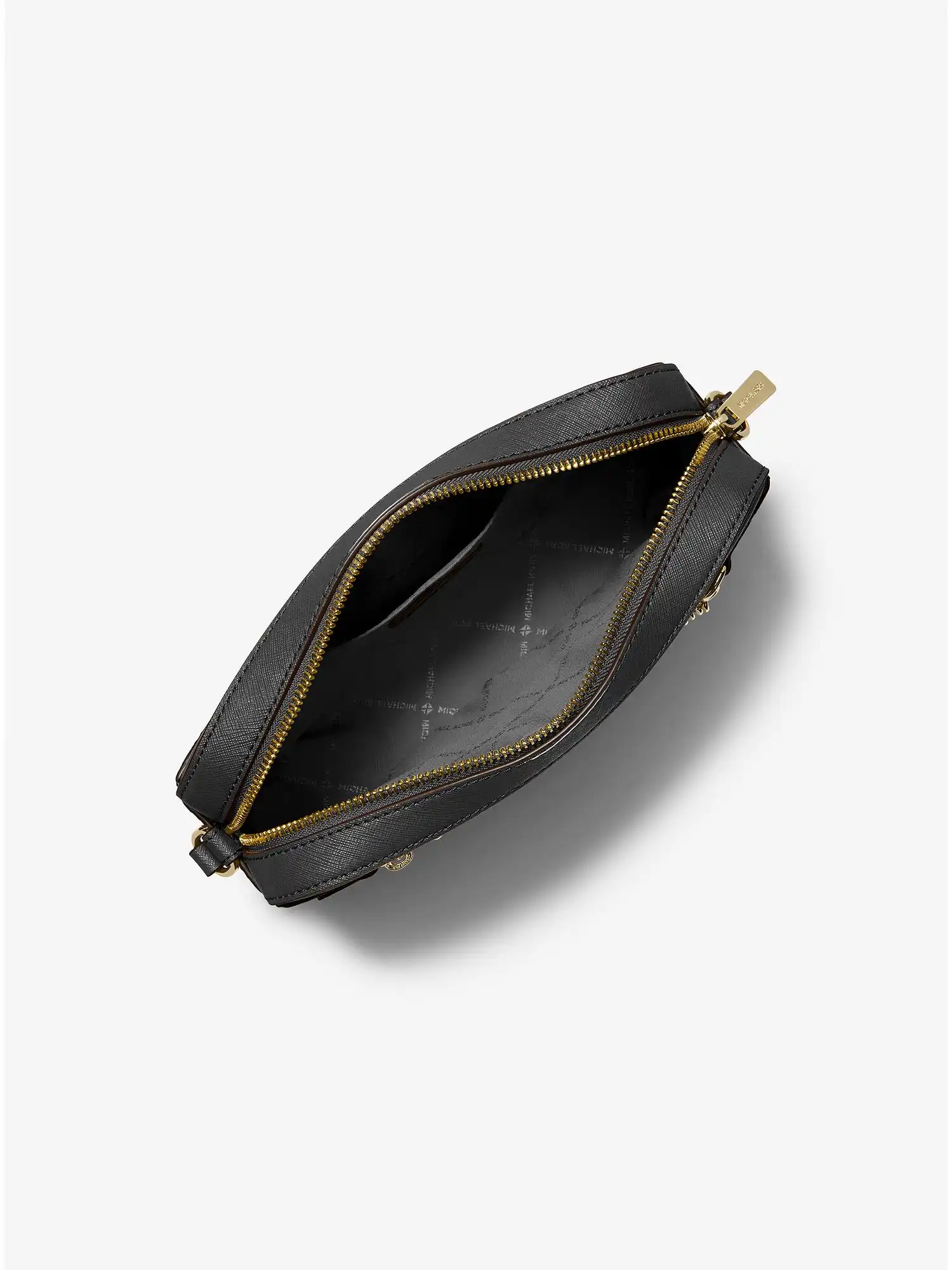 jet set large saffiano leather crossbody bag black