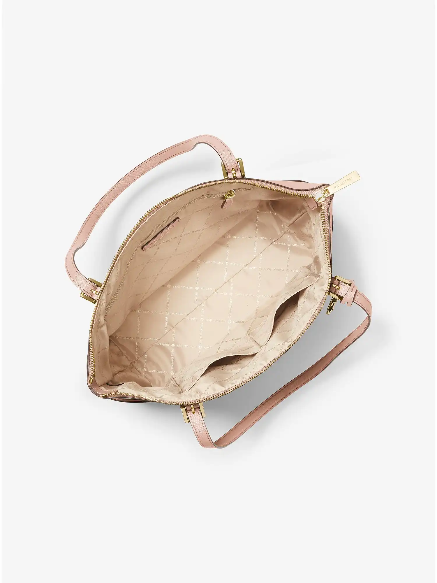 jet set large saffiano leather top zip tote bag soft pink