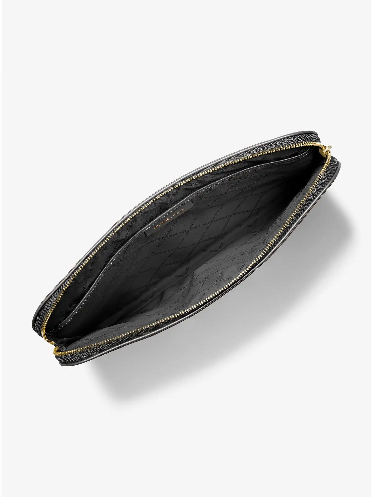 jet set logo stripe 13 inch laptop case black camel