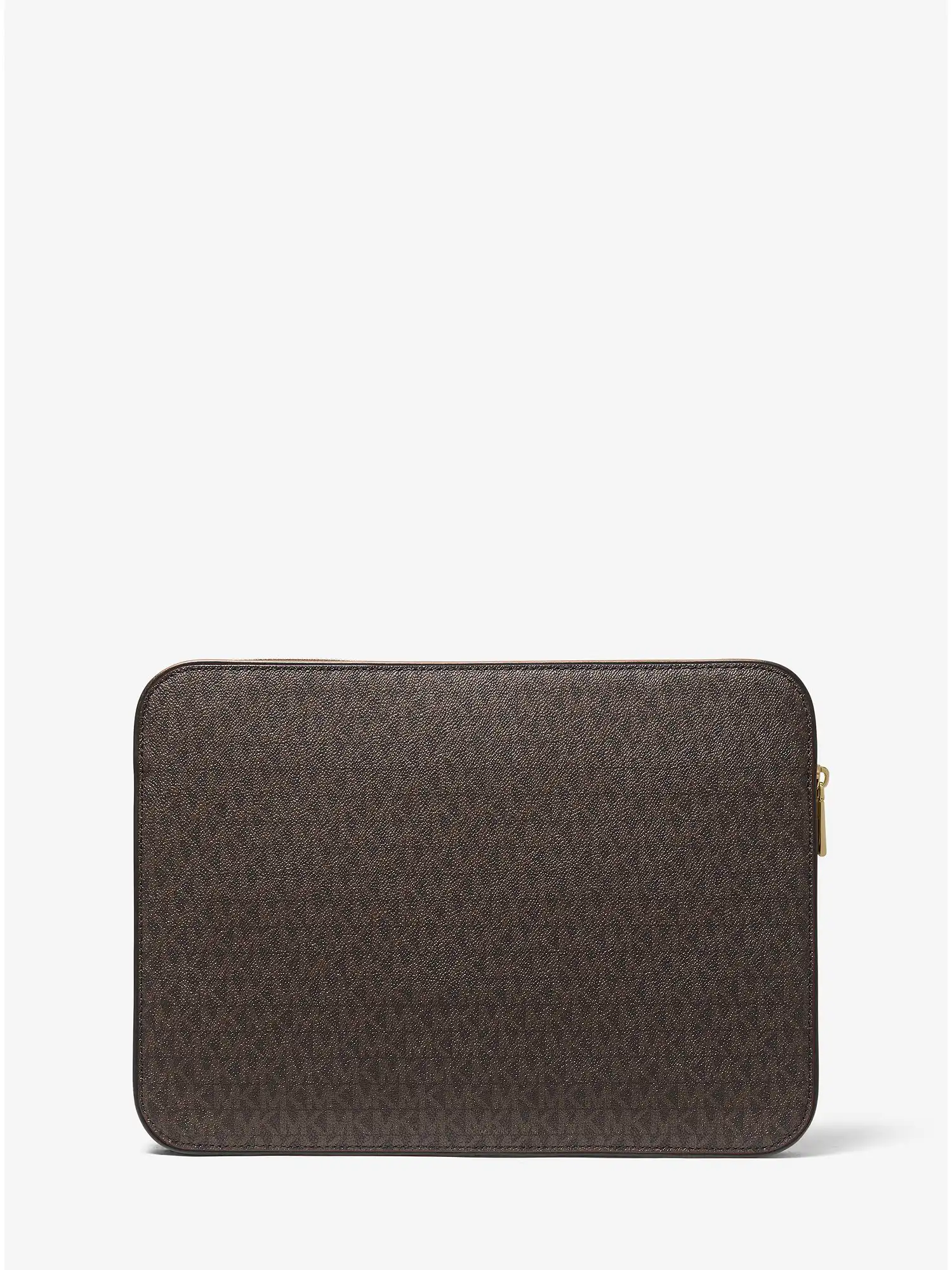 jet set logo stripe 13 inch laptop case black camel