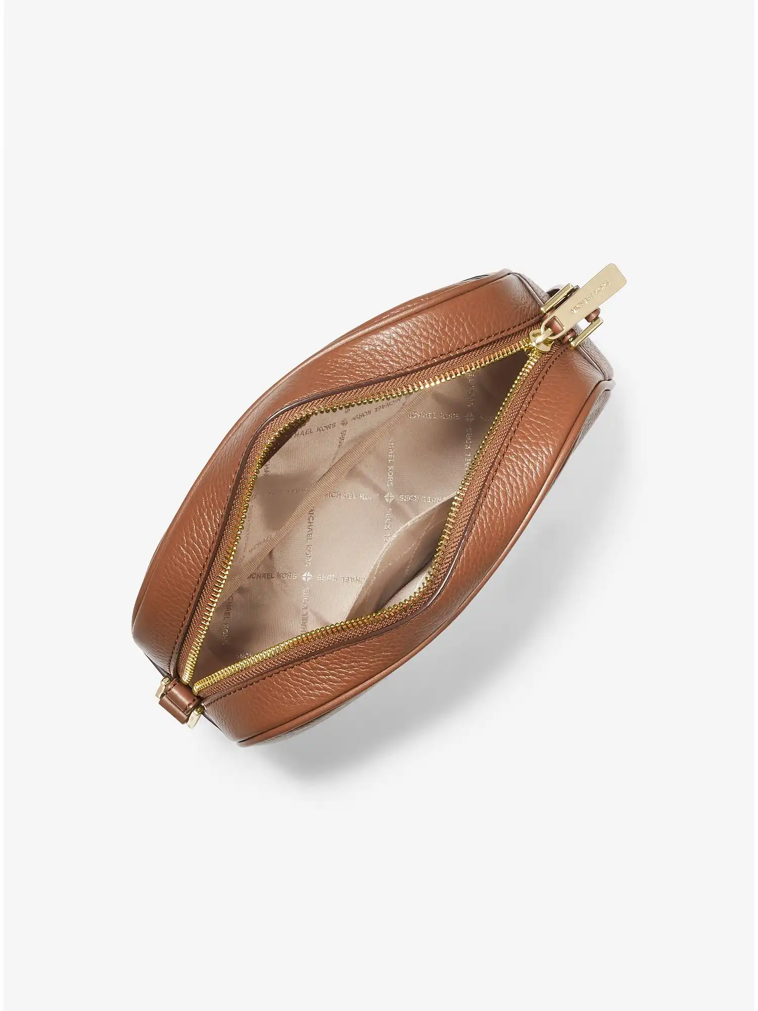 jet set medium embossed pebbled leather crossbody bag luggage