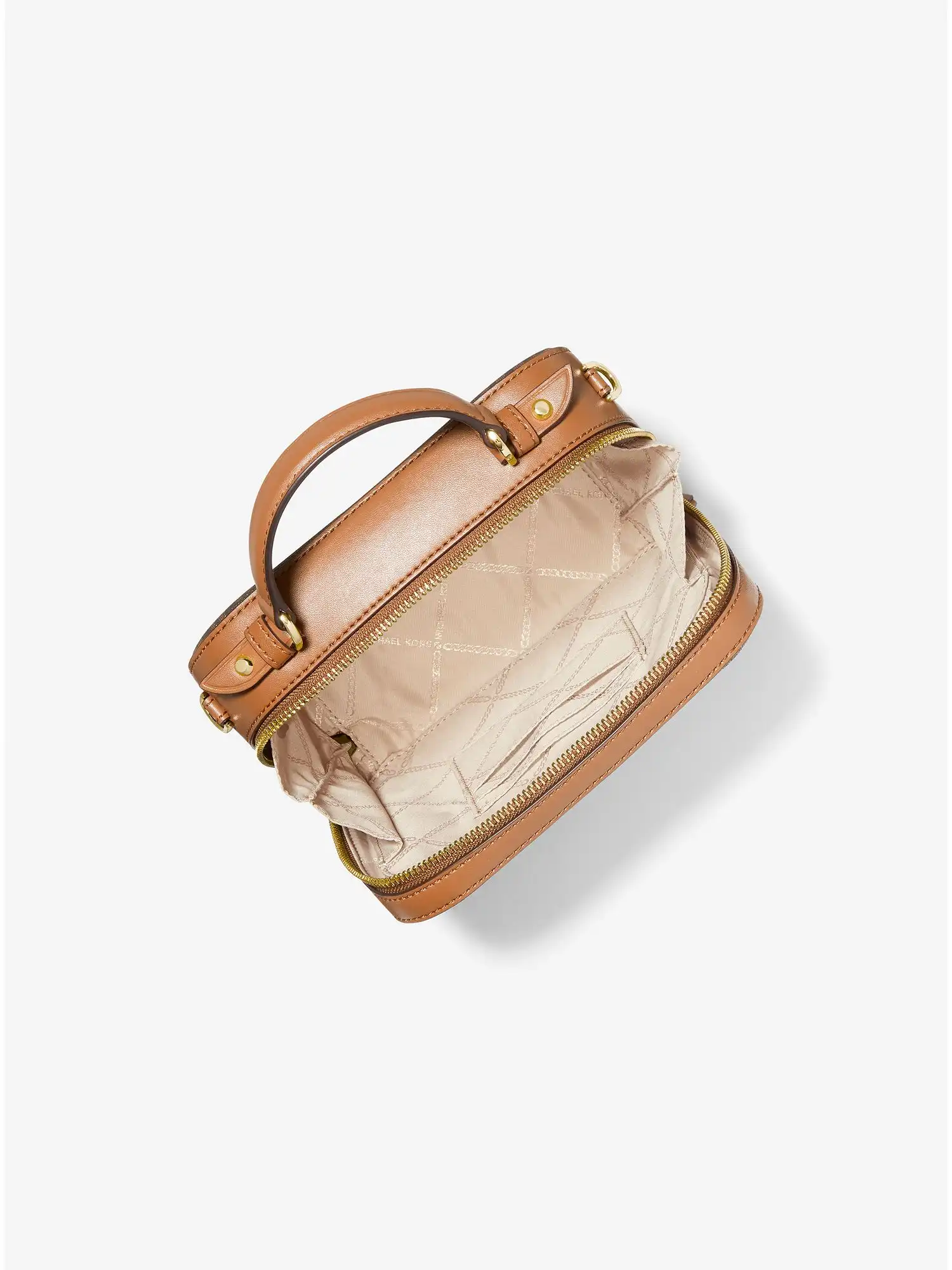 jet set medium logo crossbody bag brn acorn