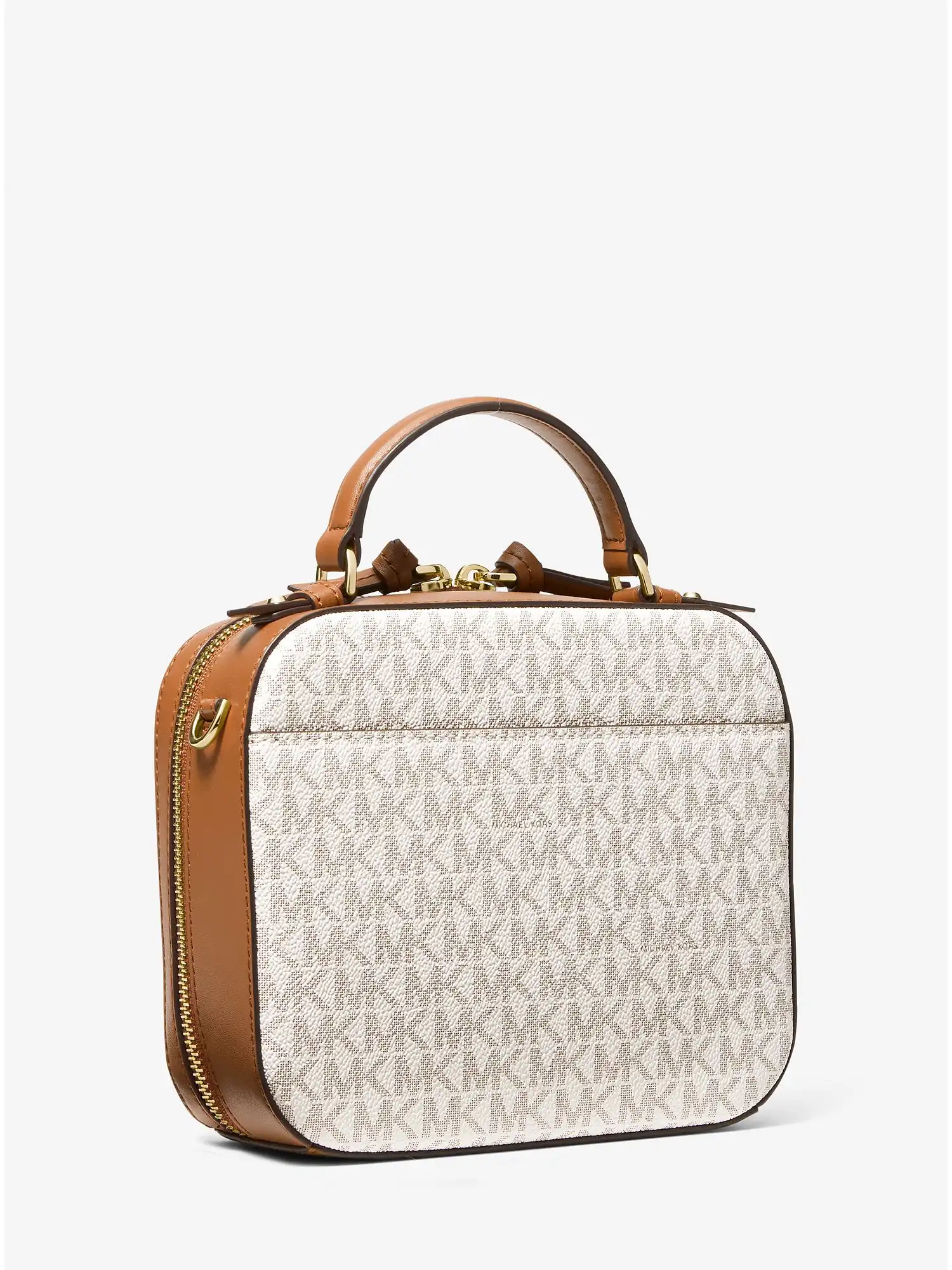 jet set medium logo crossbody bag vanilla acorn