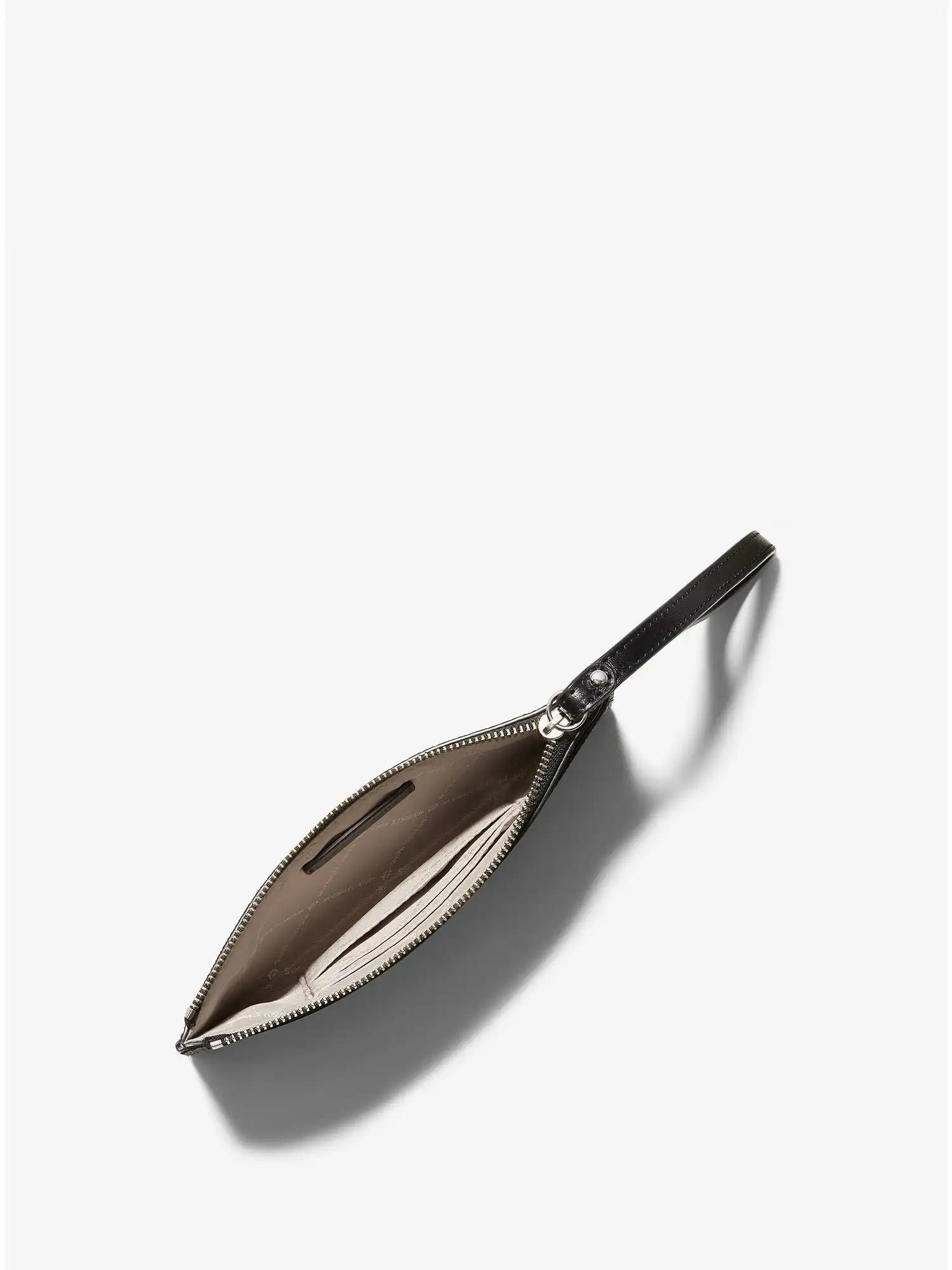 jet set medium logo crossover wristlet black