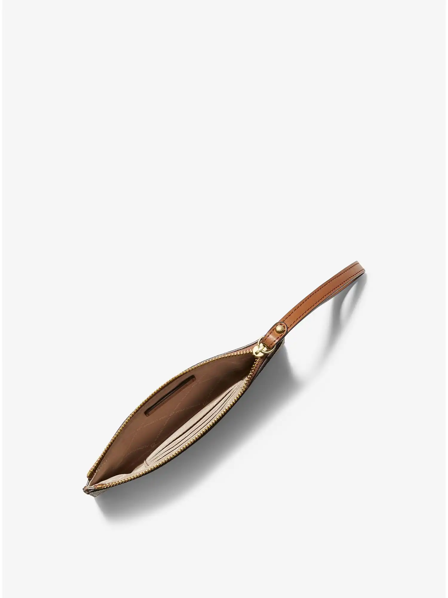 jet set medium logo crossover wristlet vanilla