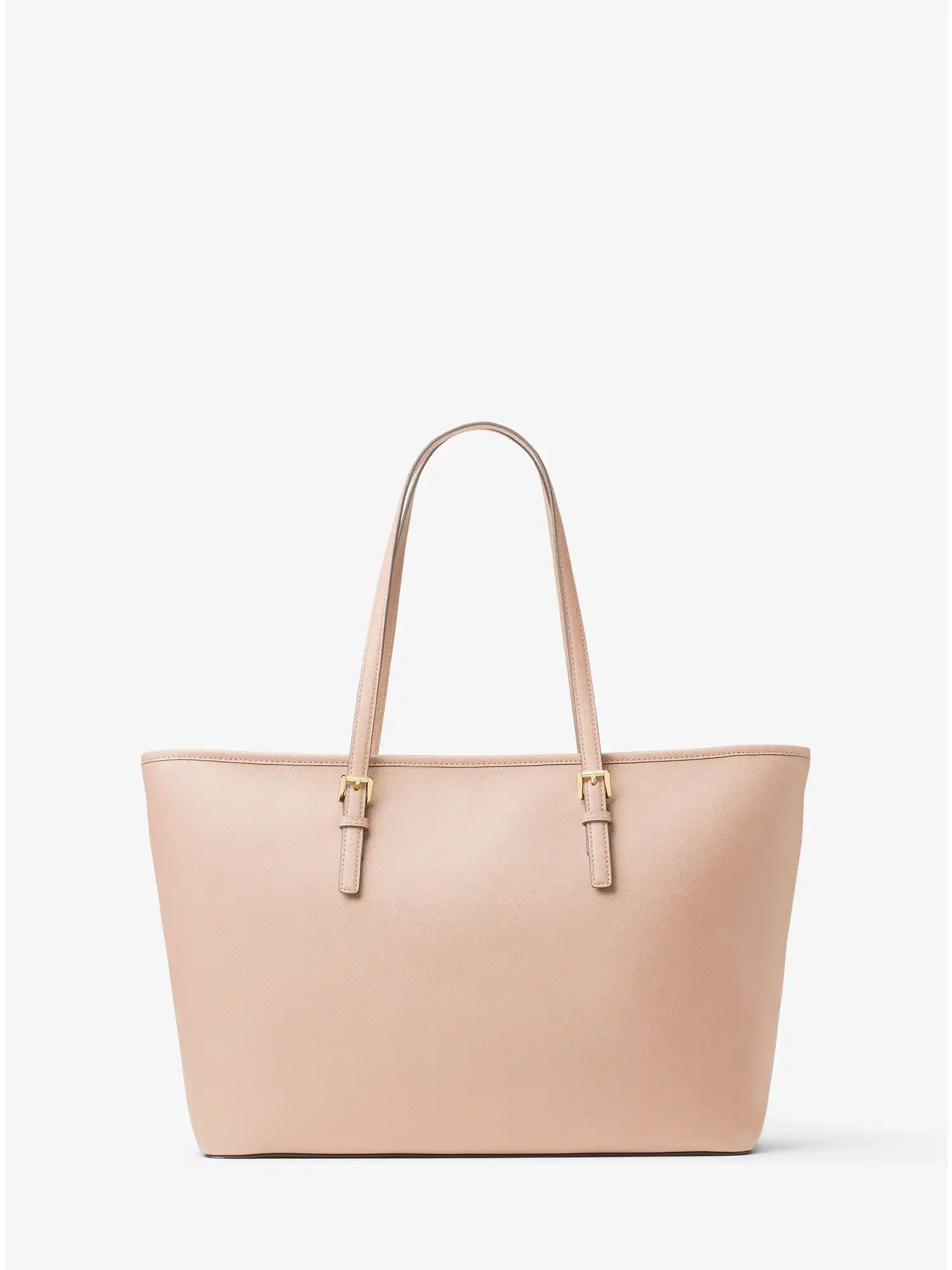 jet set medium saffiano leather top zip tote bag soft pink