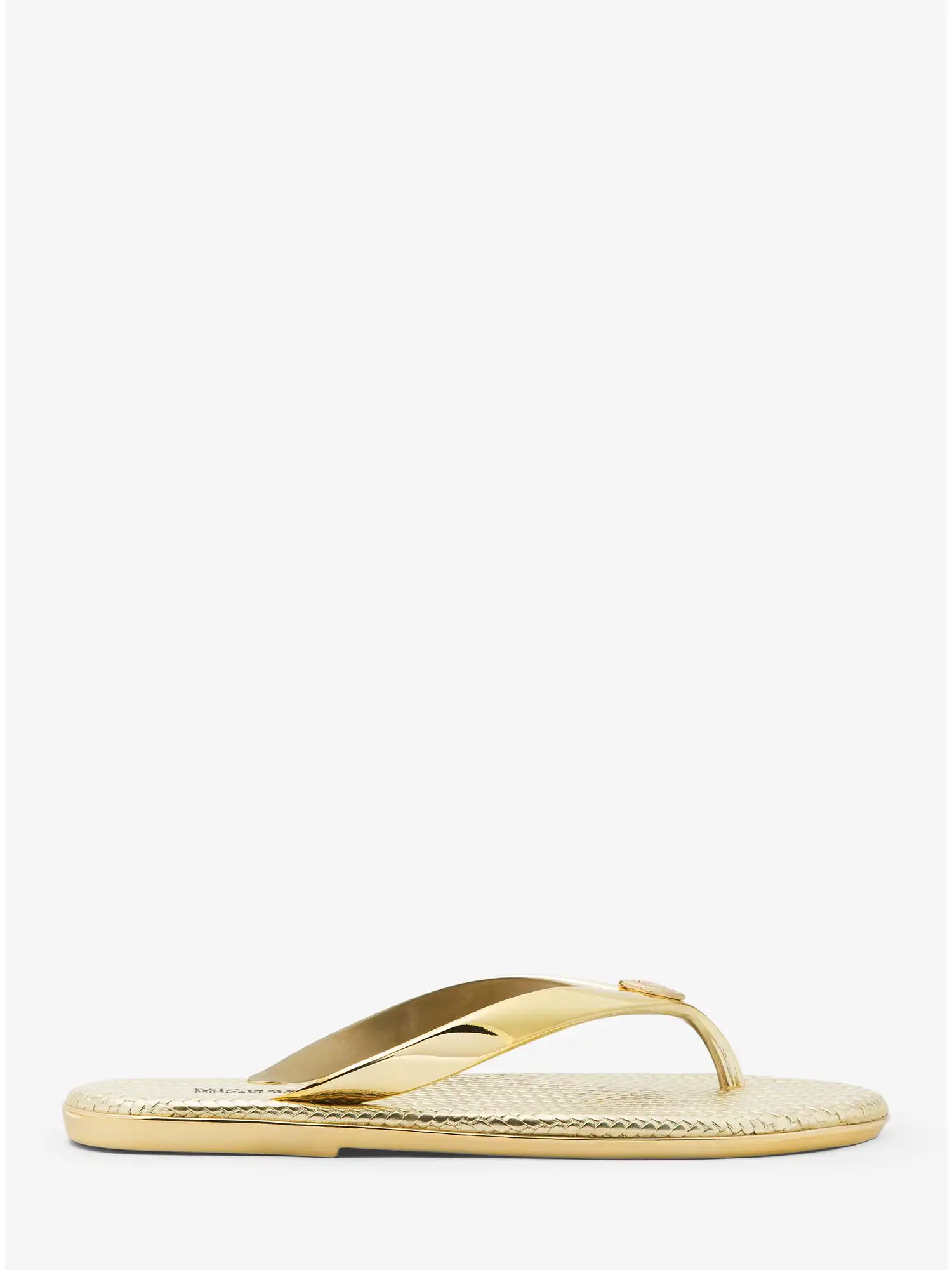 jet set metallic jelly flip flop gold