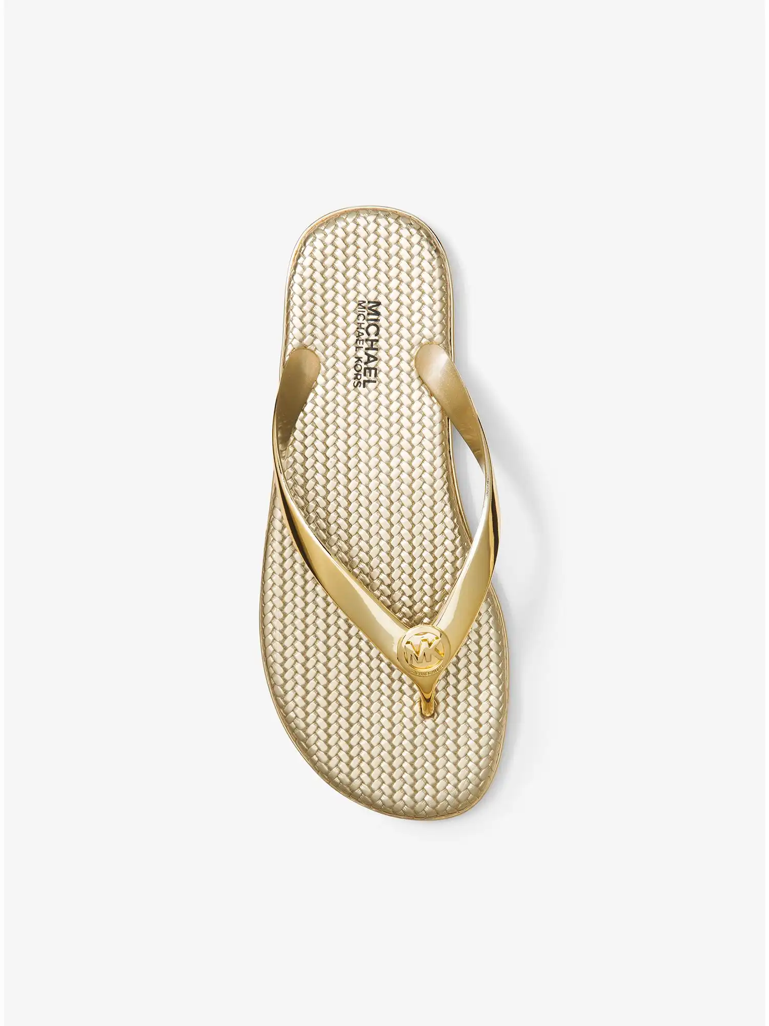 jet set metallic jelly flip flop gold