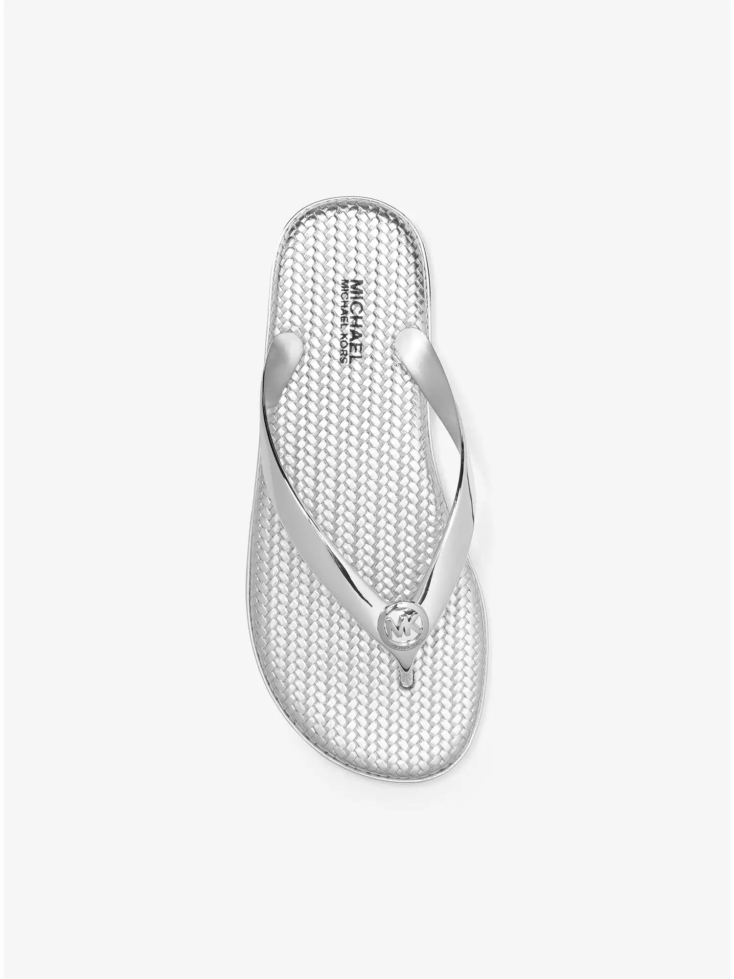jet set metallic jelly flip flop silver