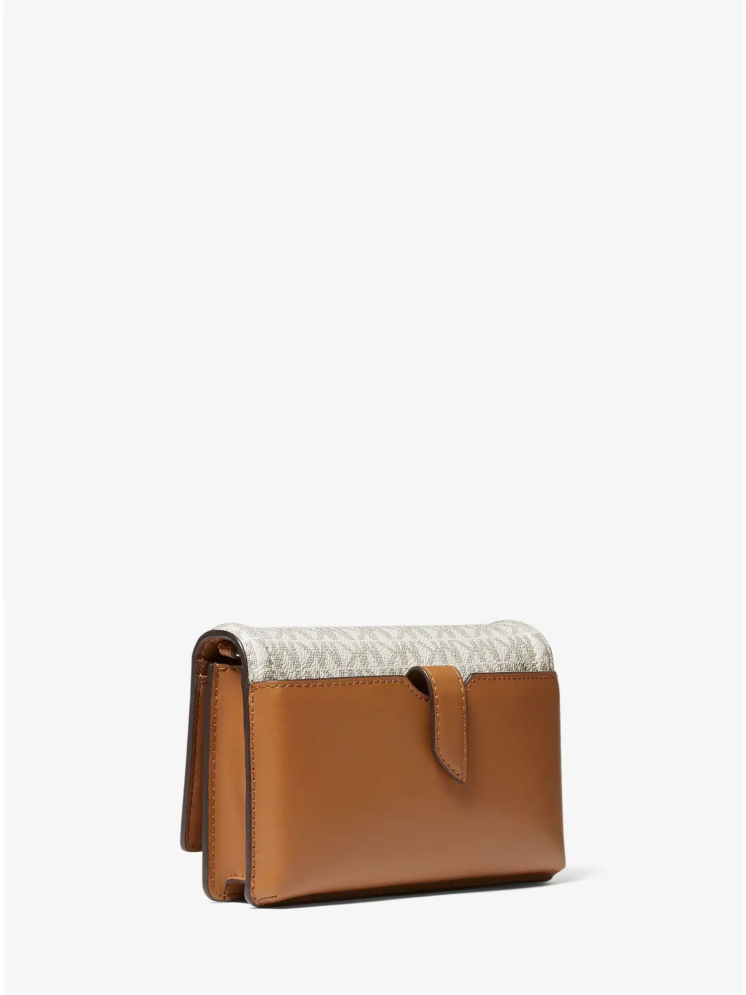 jet set small logo smartphone convertible crossbody bag vanilla acorn